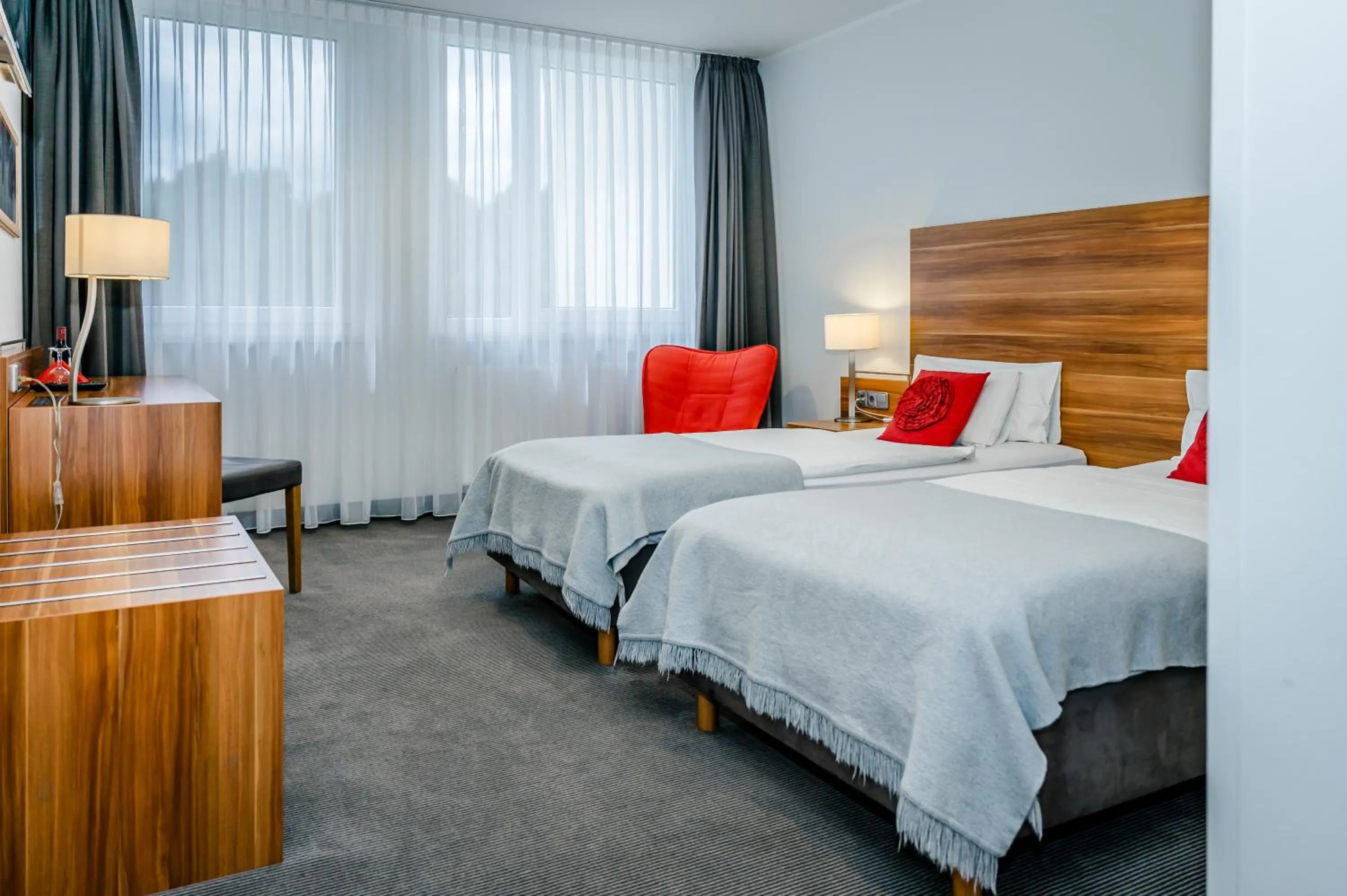 Bed in Hotel Burgholz