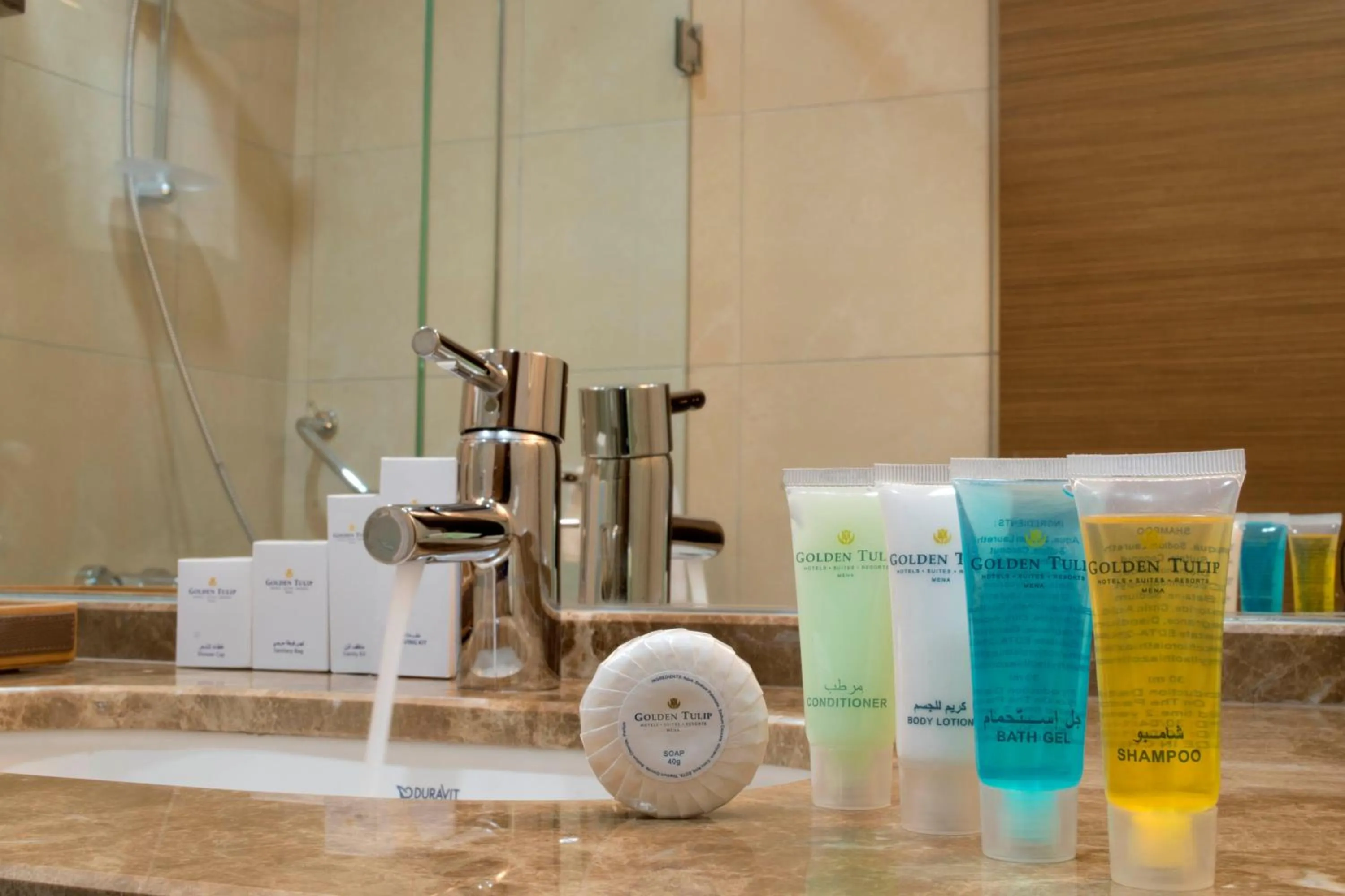 Shower in Golden Tulip Dammam Corniche Hotel