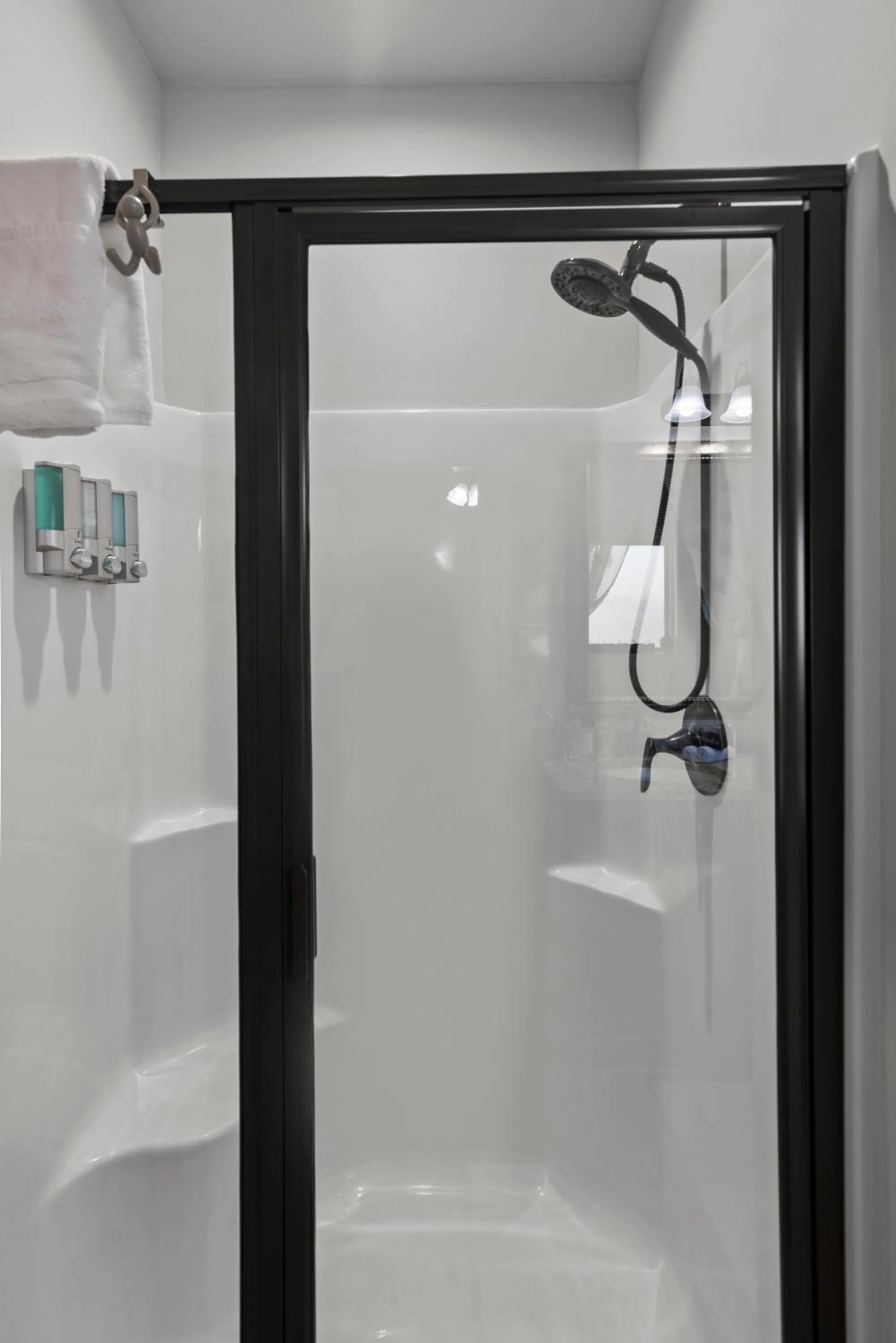 Shower in Zen House, a peaceful sanctuary in Shreveport, LA! Tv in each room