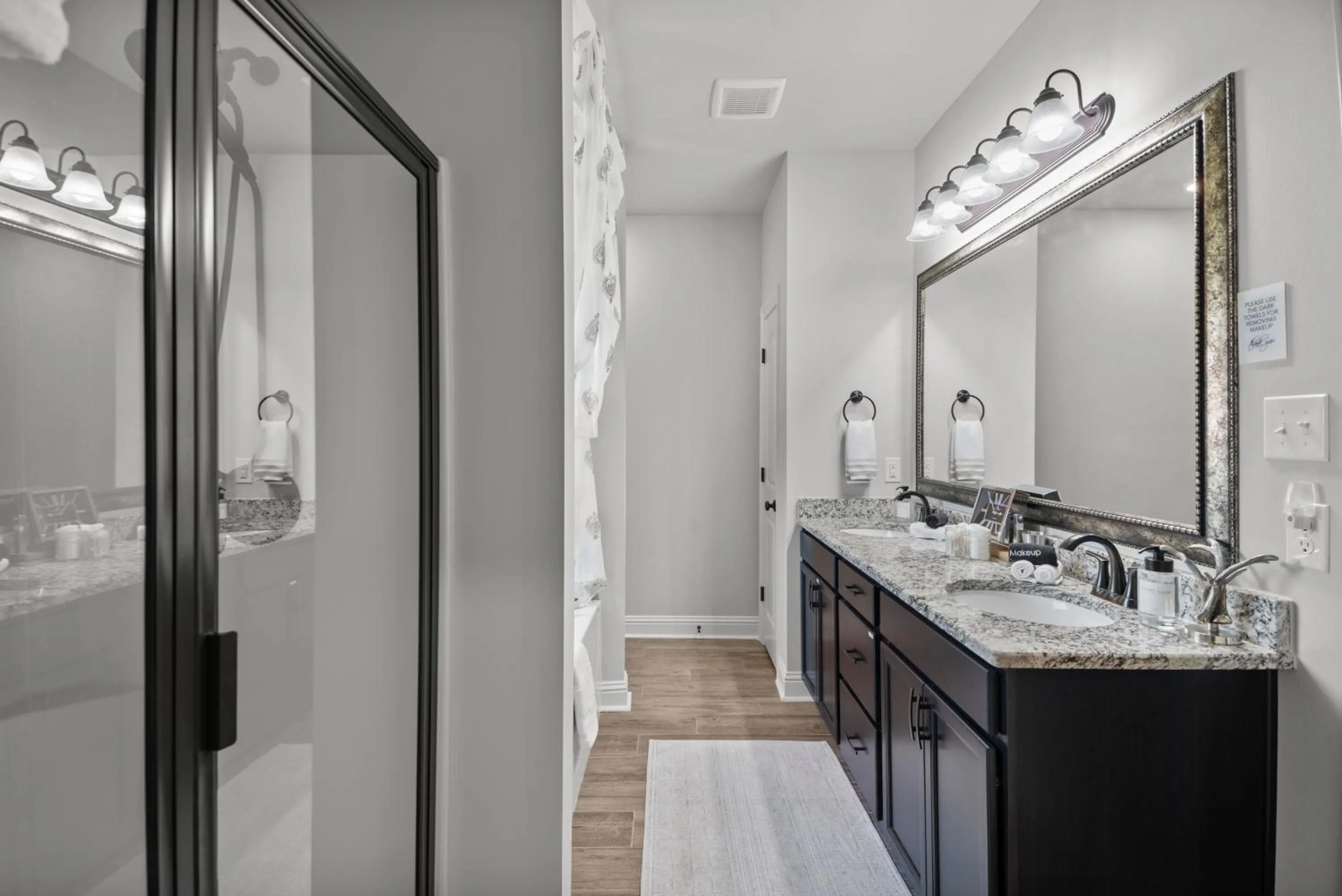 Shower in Zen House, a peaceful sanctuary in Shreveport, LA! Tv in each room