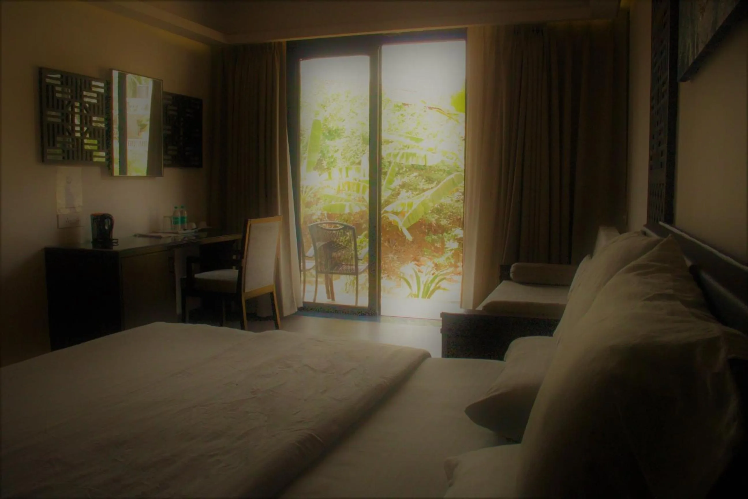 Bed in Lotus Sutra Beachfront Resort