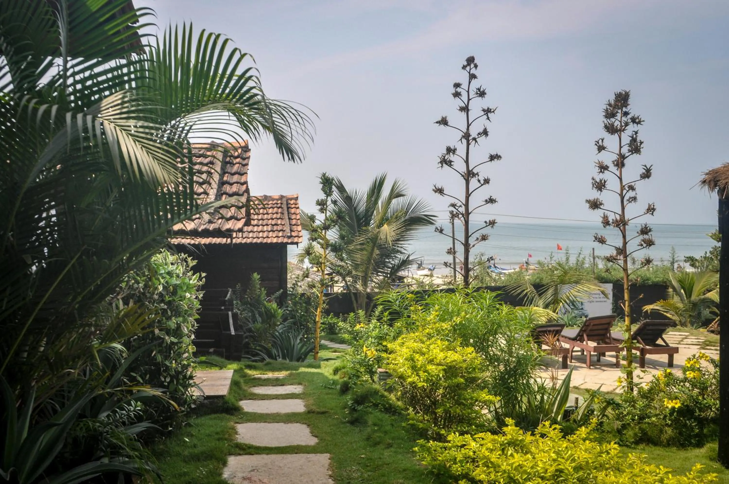 Garden view in Lotus Sutra Beachfront Resort