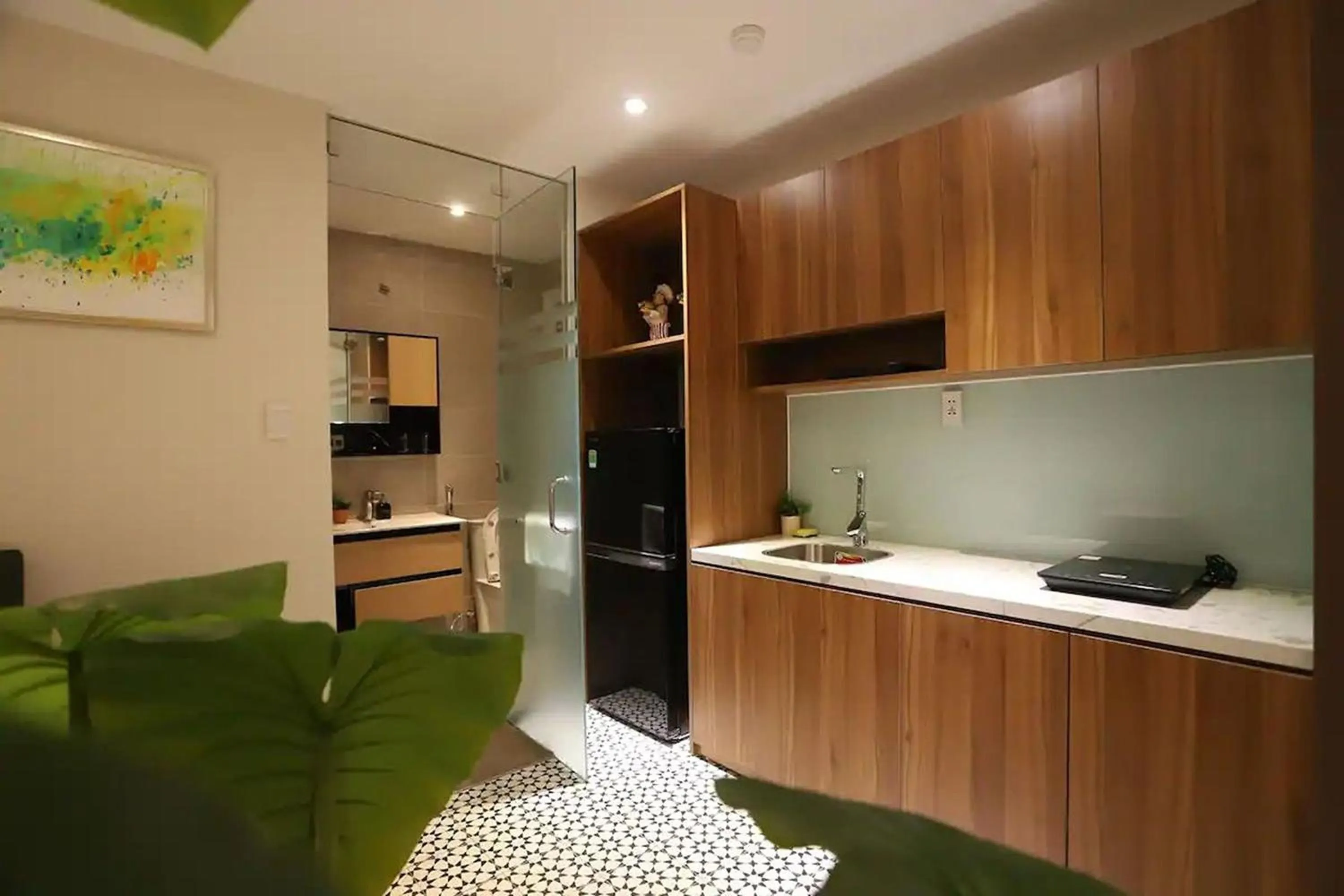 Kitchen or kitchenette in Lanura Apartments and Hotel