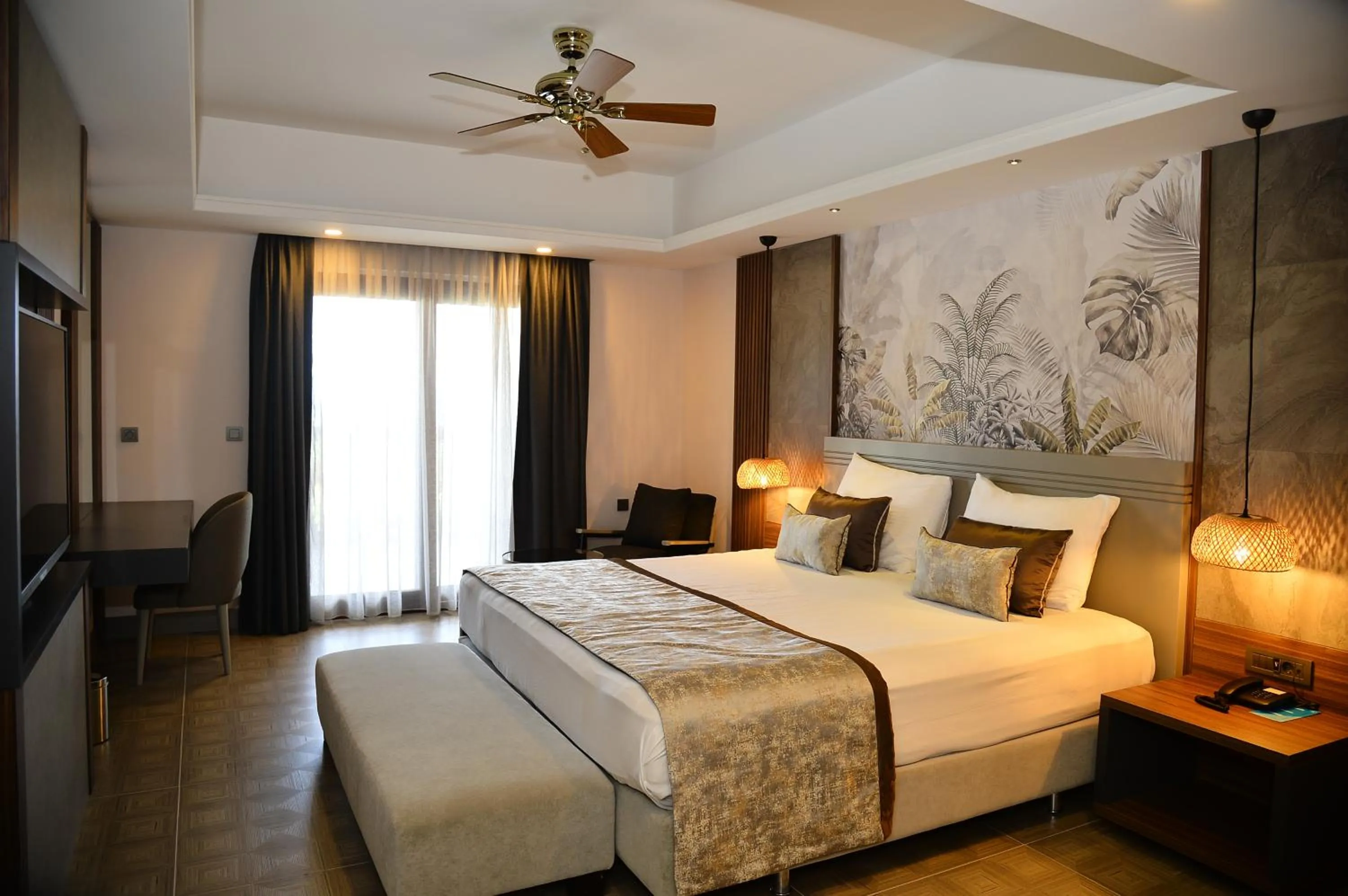 Bedroom, Bed in Samara Hotel Bodrum Ultra All Inclusive