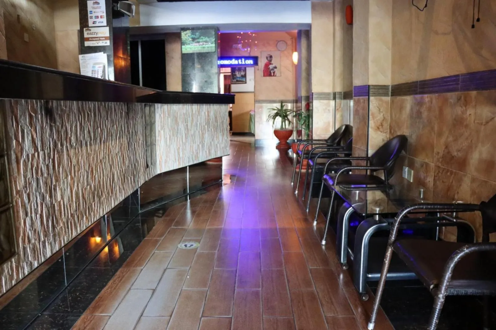 Seating area in Bridge Hotel Mombasa