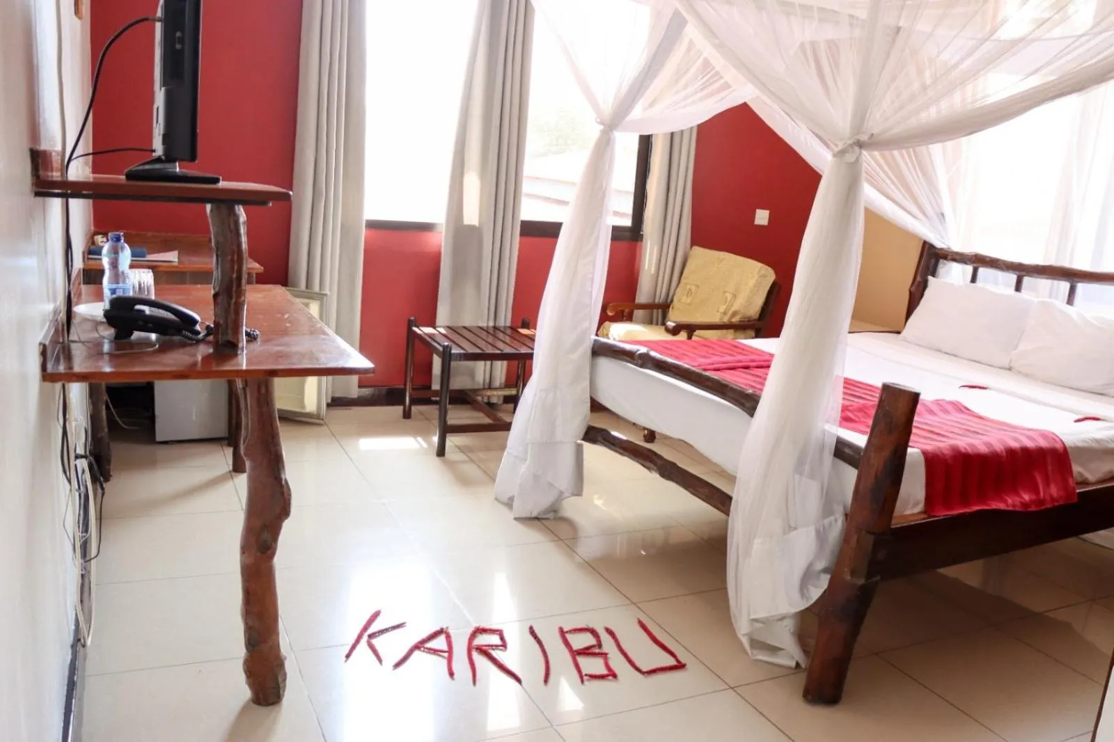 Bed in Bridge Hotel Mombasa