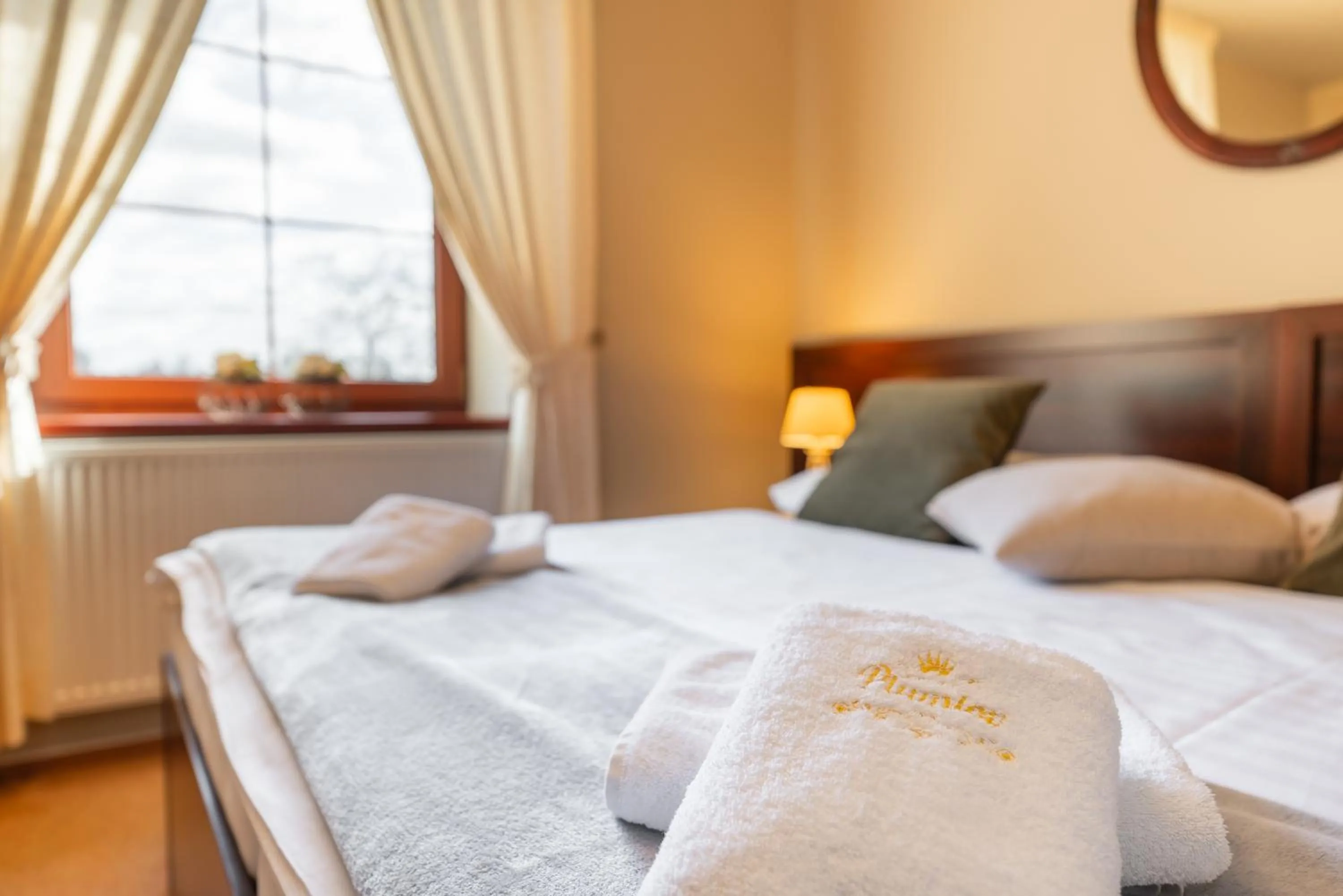 Bed in Hotel Plumlov