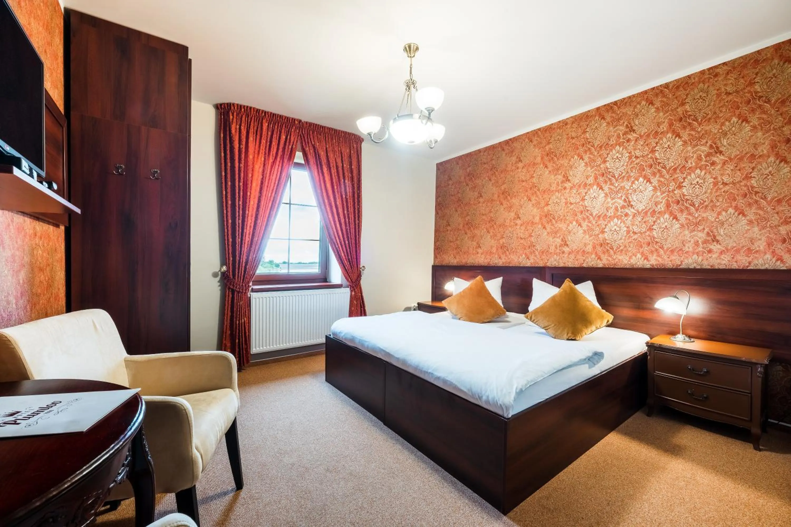 Bed in Hotel Plumlov