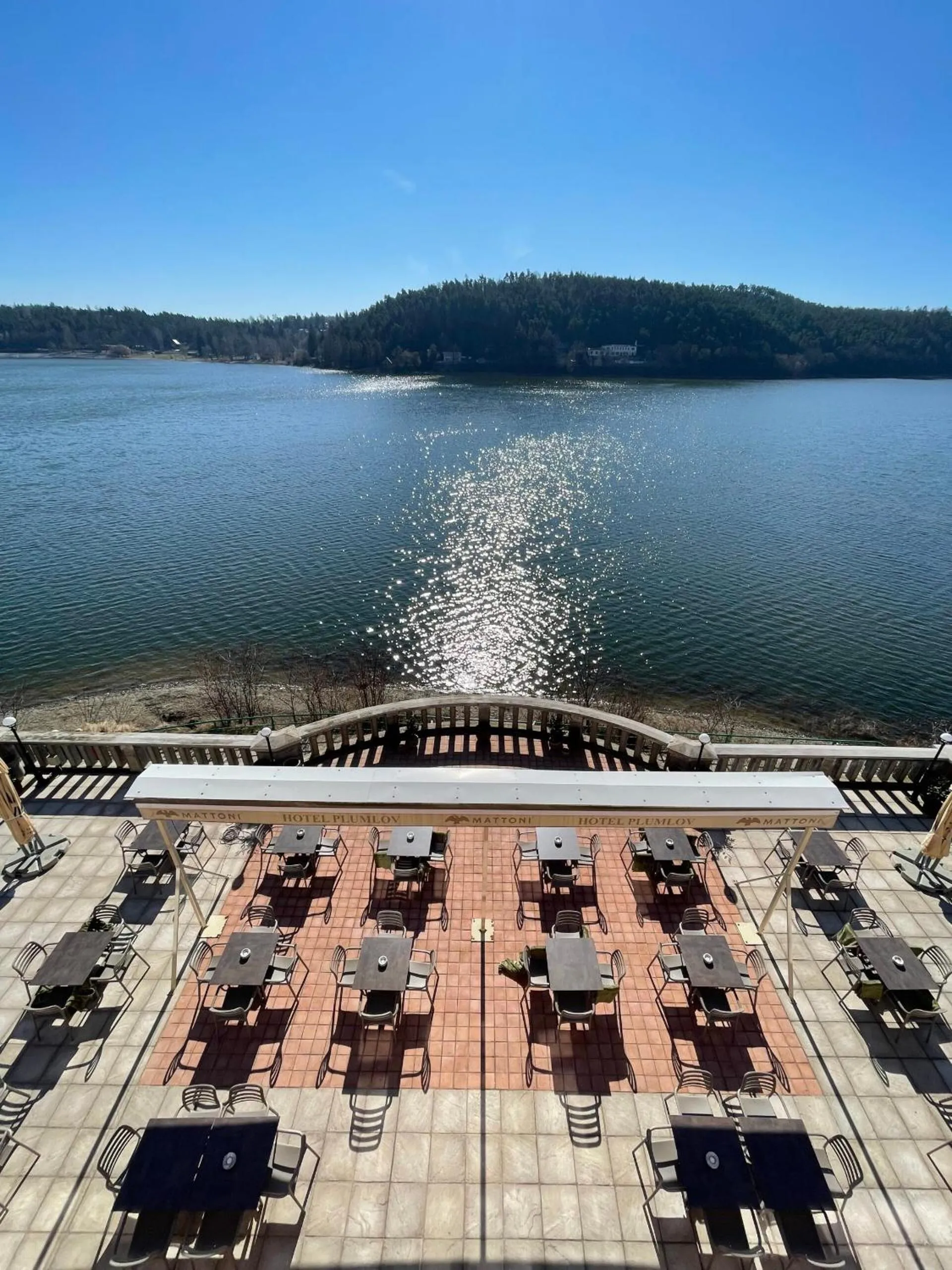 Lake view in Hotel Plumlov