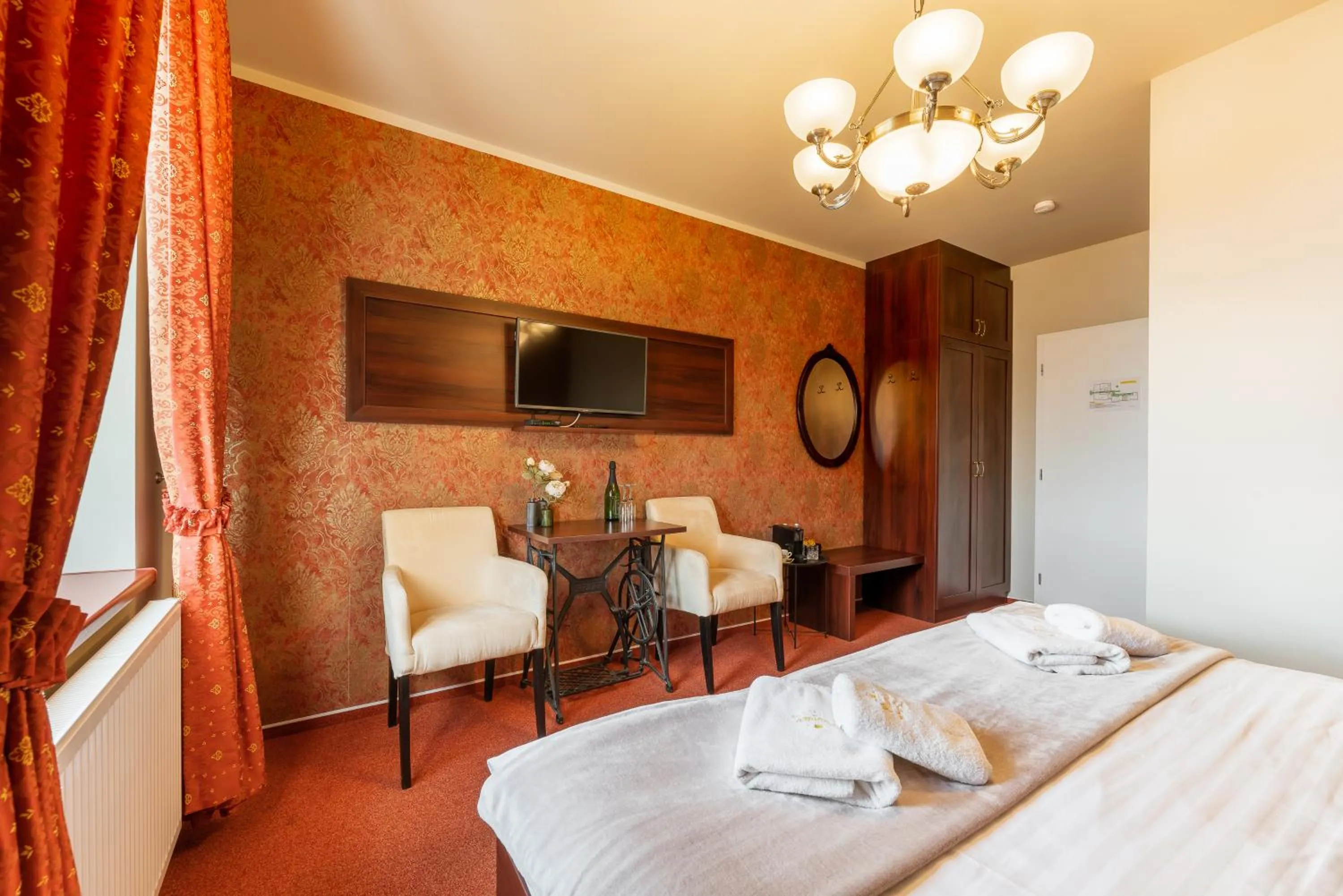 Bed in Hotel Plumlov