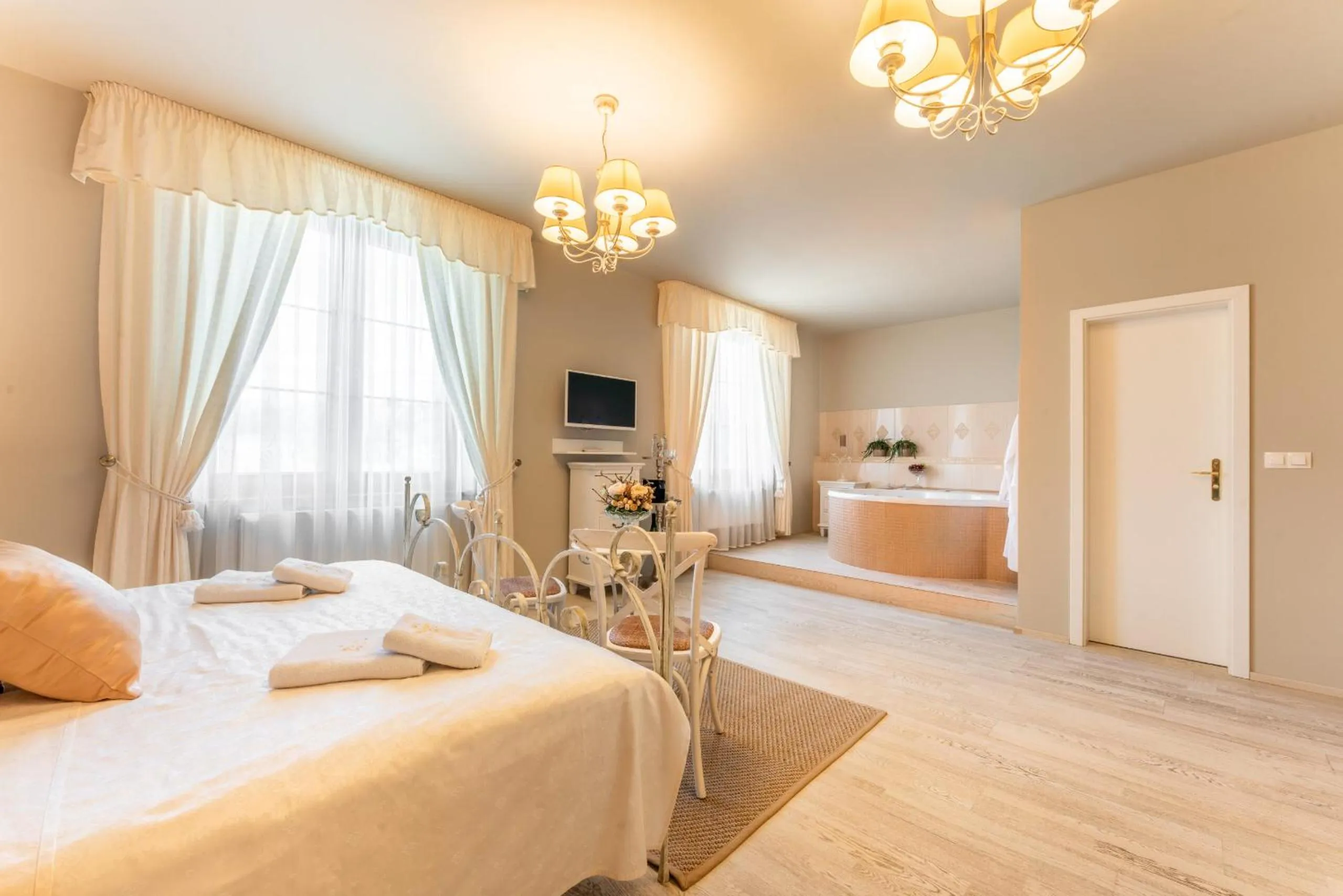 Bed in Hotel Plumlov