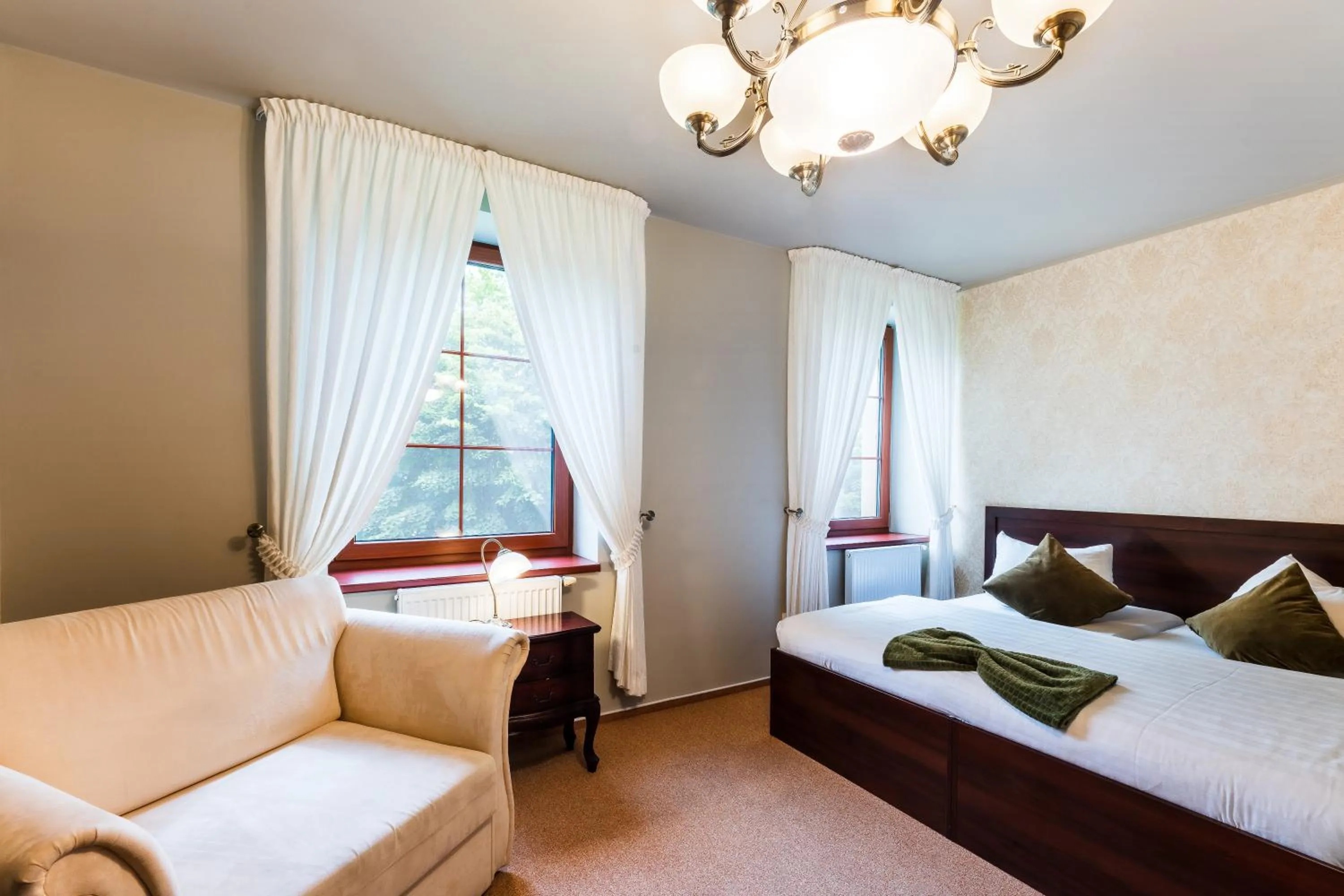 Bed in Hotel Plumlov