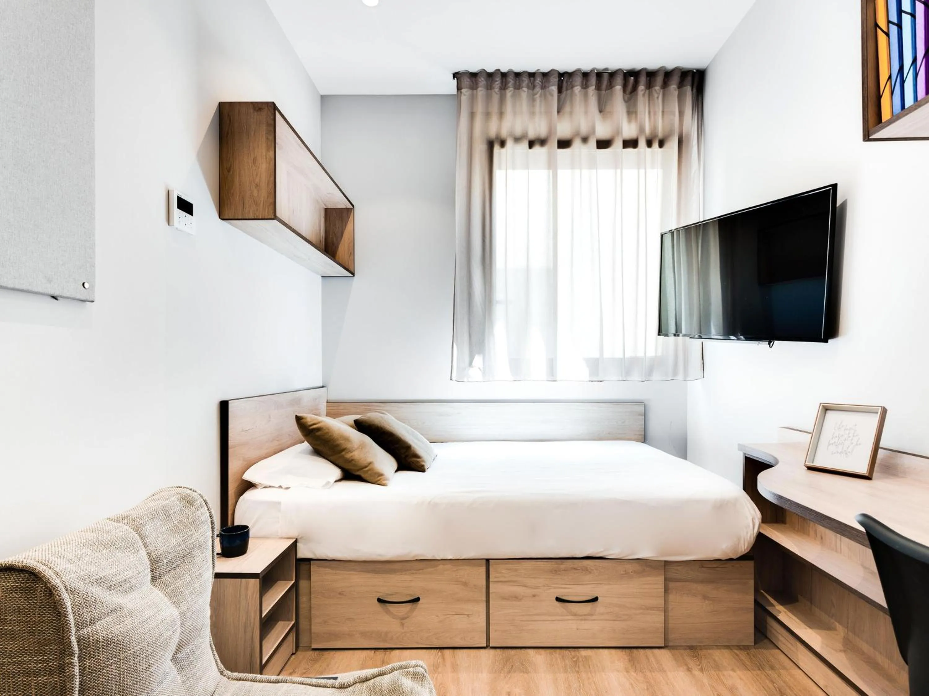 Bed in Livensa Living Studios San Sebastián