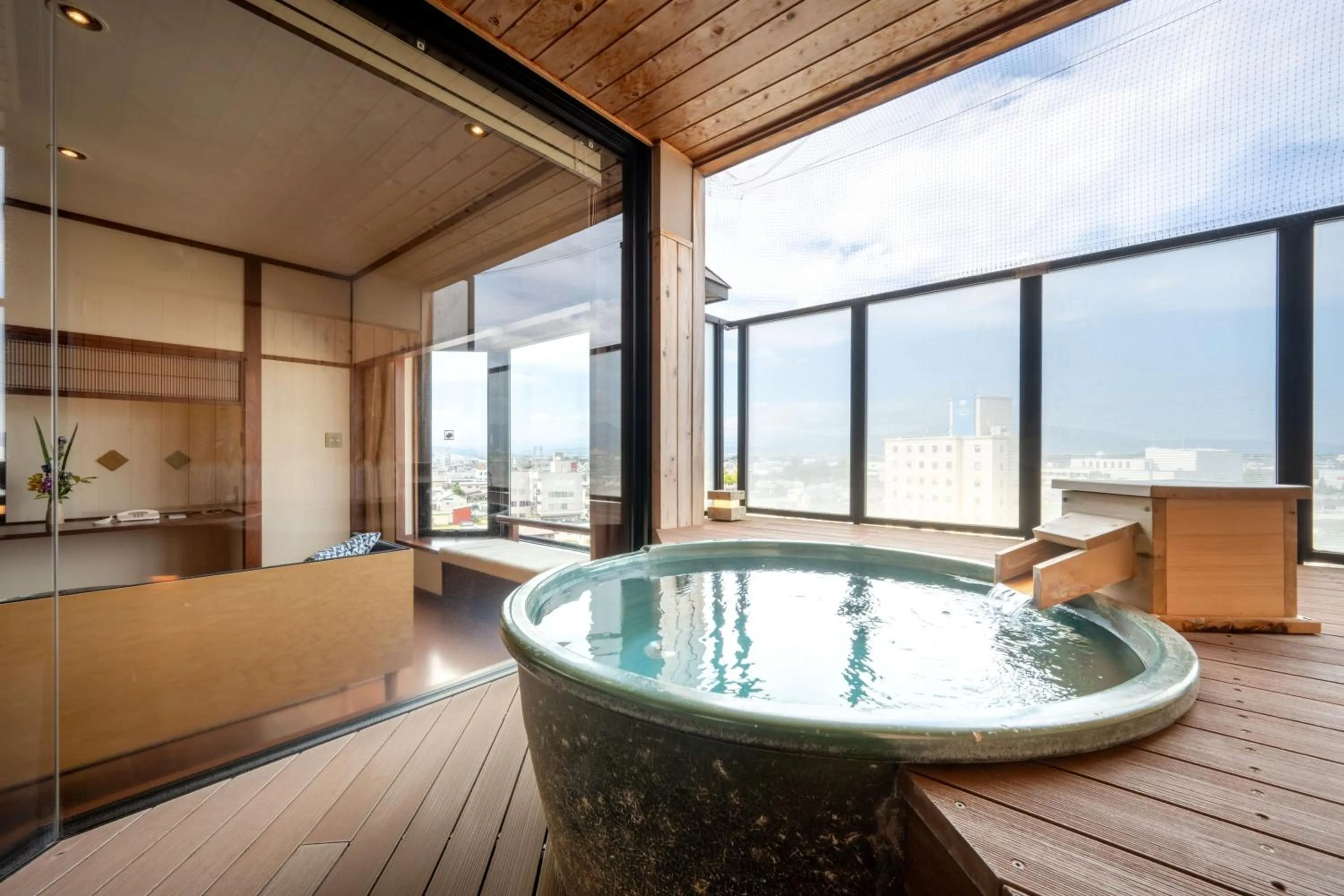 Hot Spring Bath in Takinoyu Hotel