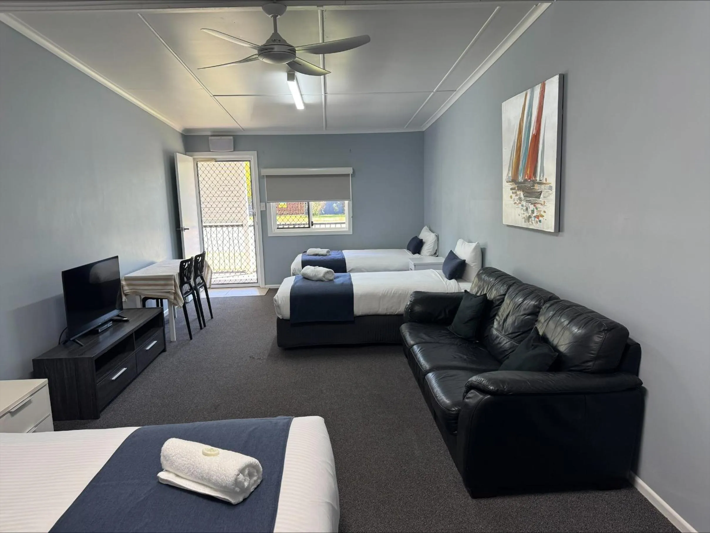 Photo of the whole room, Bed in Clarence Head Caravan Park
