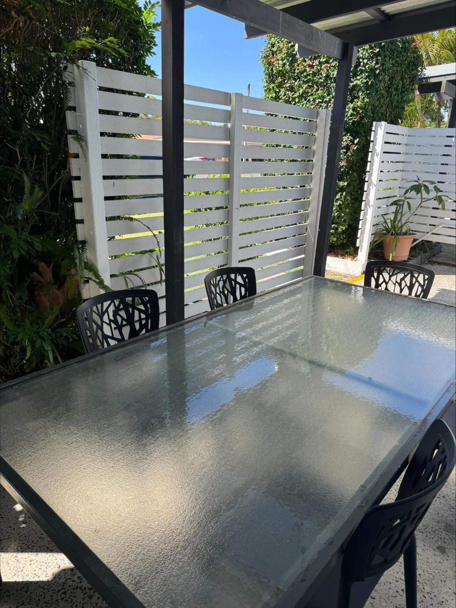 Patio in Clarence Head Caravan Park