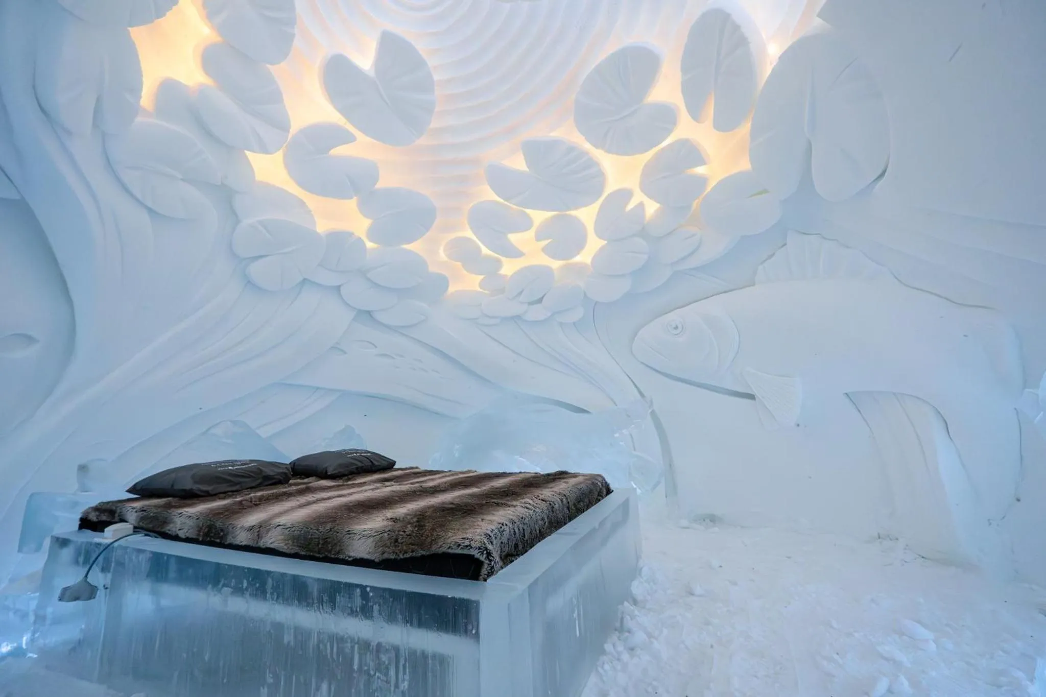 Bedroom in Arctic SnowHotel & Glass Igloos
