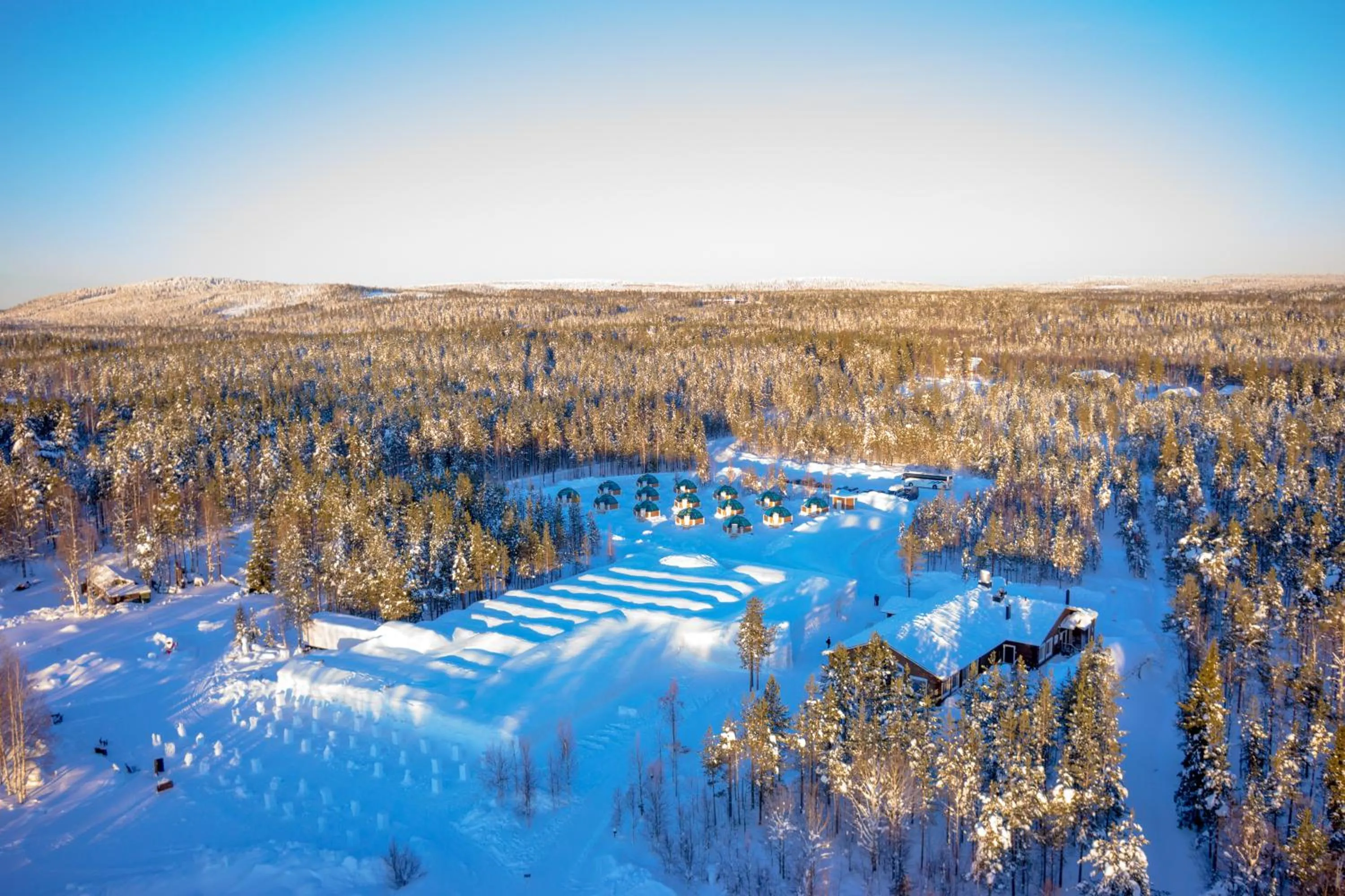 Natural landscape in Arctic SnowHotel & Glass Igloos