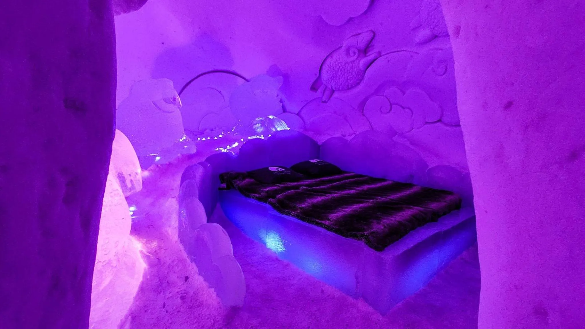 Bedroom in Arctic SnowHotel & Glass Igloos