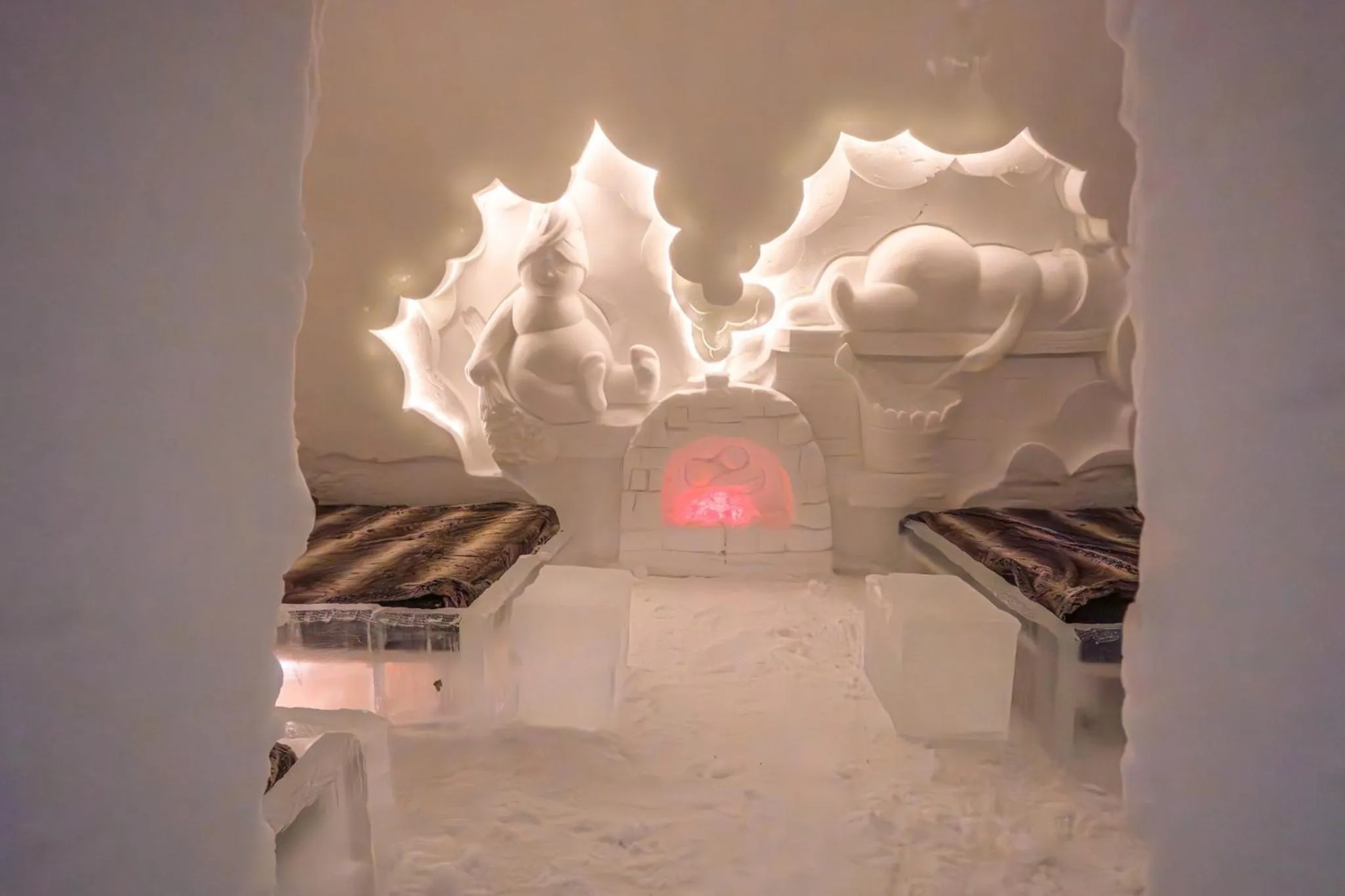 Bedroom in Arctic SnowHotel & Glass Igloos