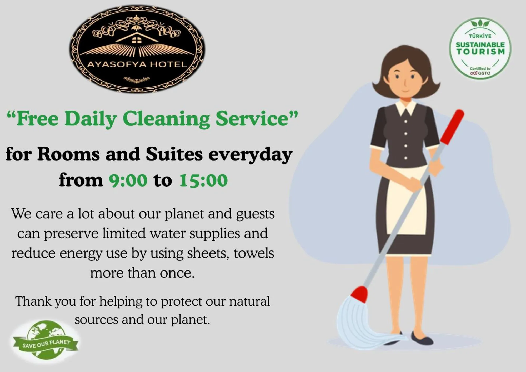 Logo/Certificate/Sign in Ayasofya Hotel - Special Class