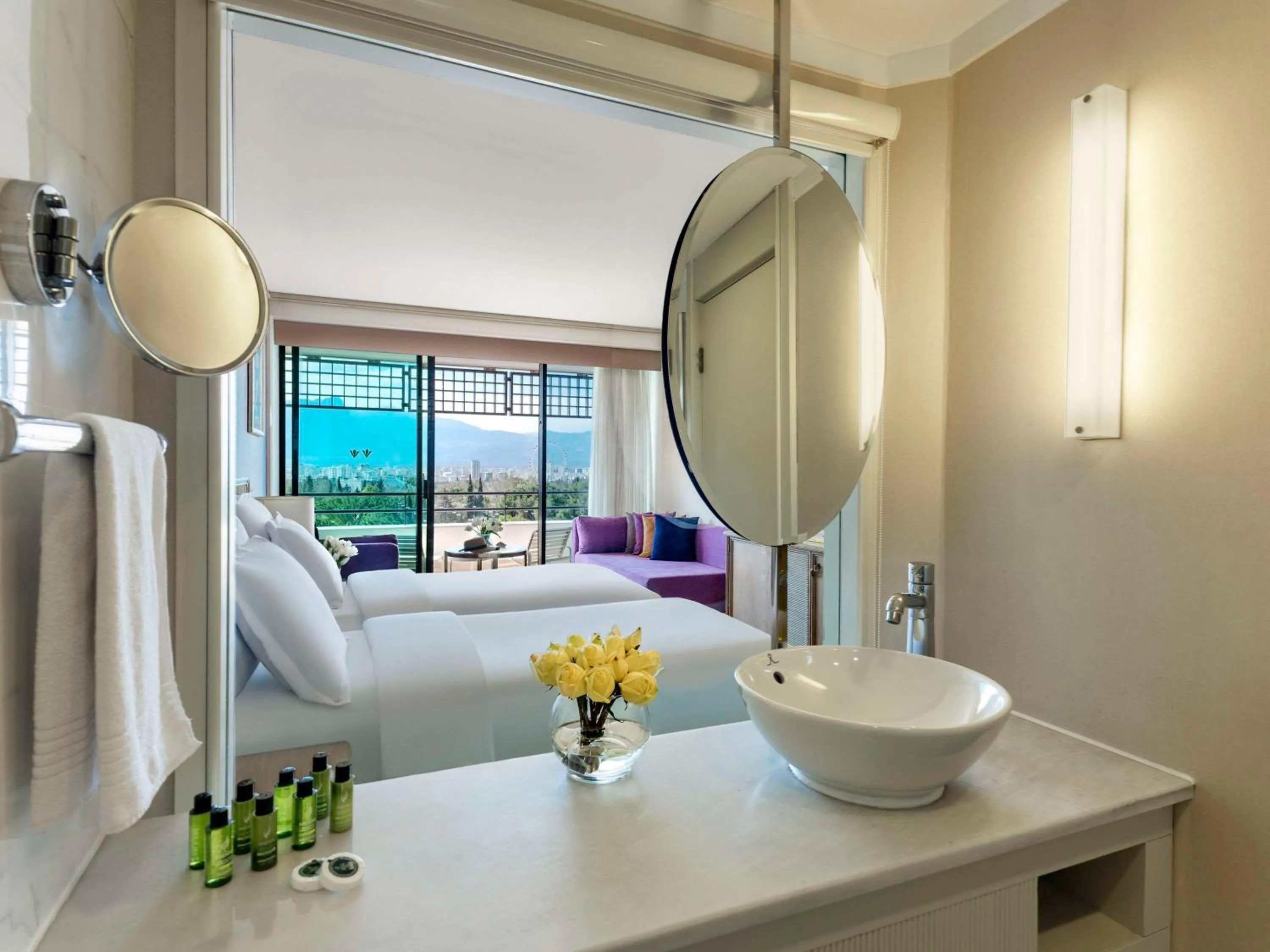 Bathroom, Bed in Rixos Downtown Antalya - The Land Of Legends Access