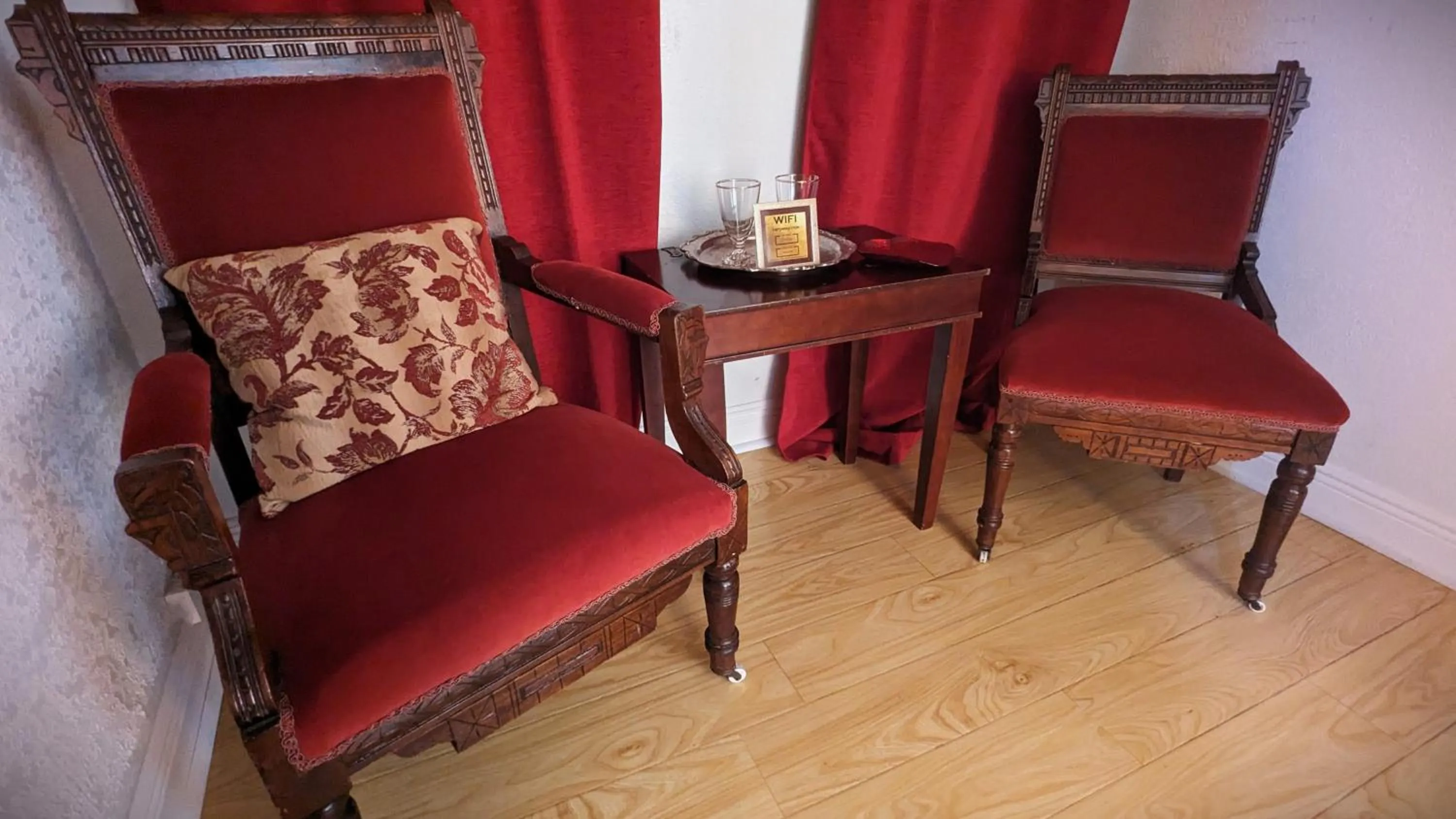 Seating area in The 1890 Freeman House