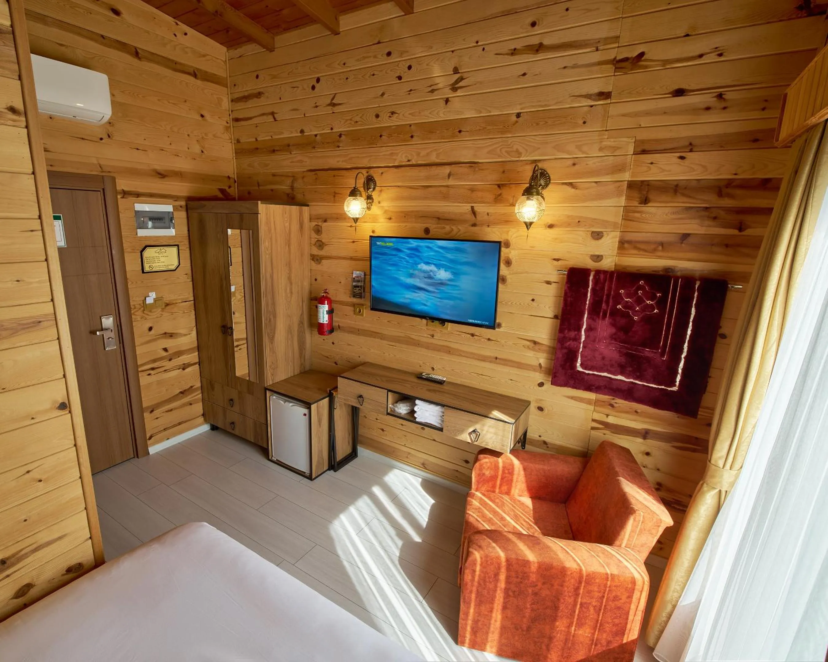 Bed in Sarı Köşk Hotel