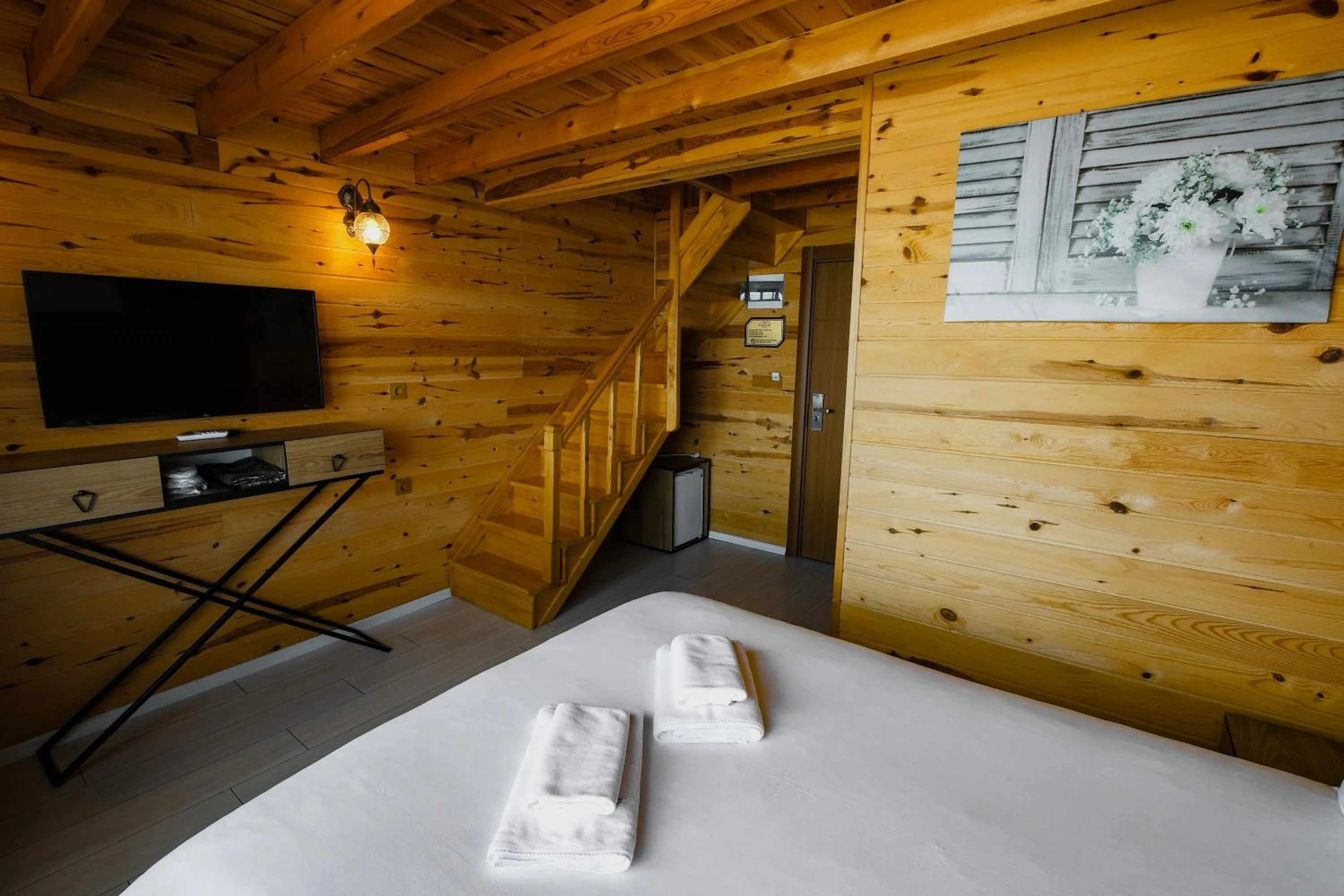 Bed in Sarı Köşk Hotel