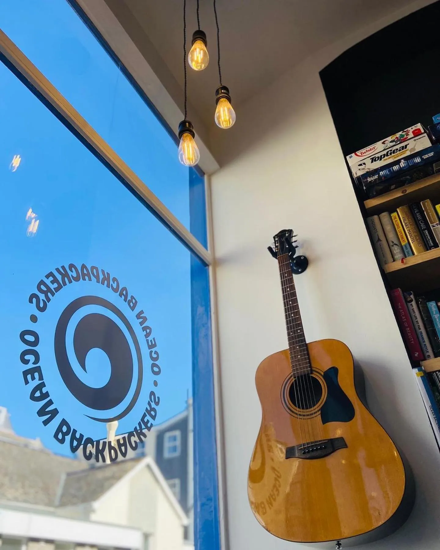 Library in Ocean Backpackers self-catering hostel