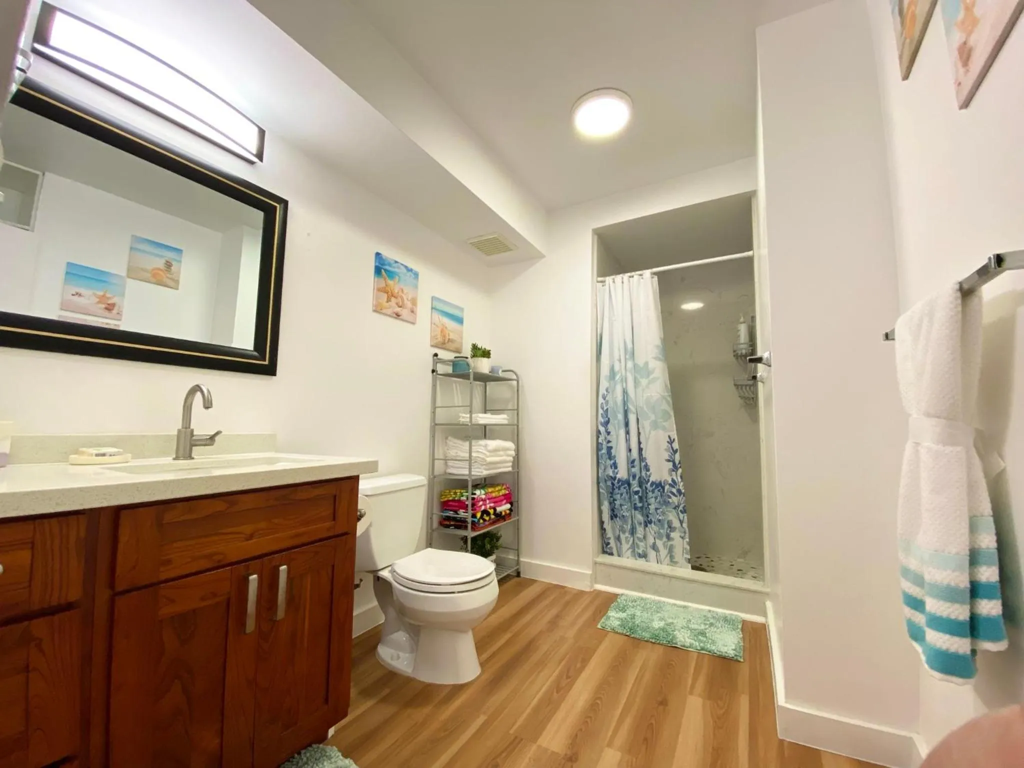 Shower in Cozy 2beds,2baths, free parking at Waikiki Beach