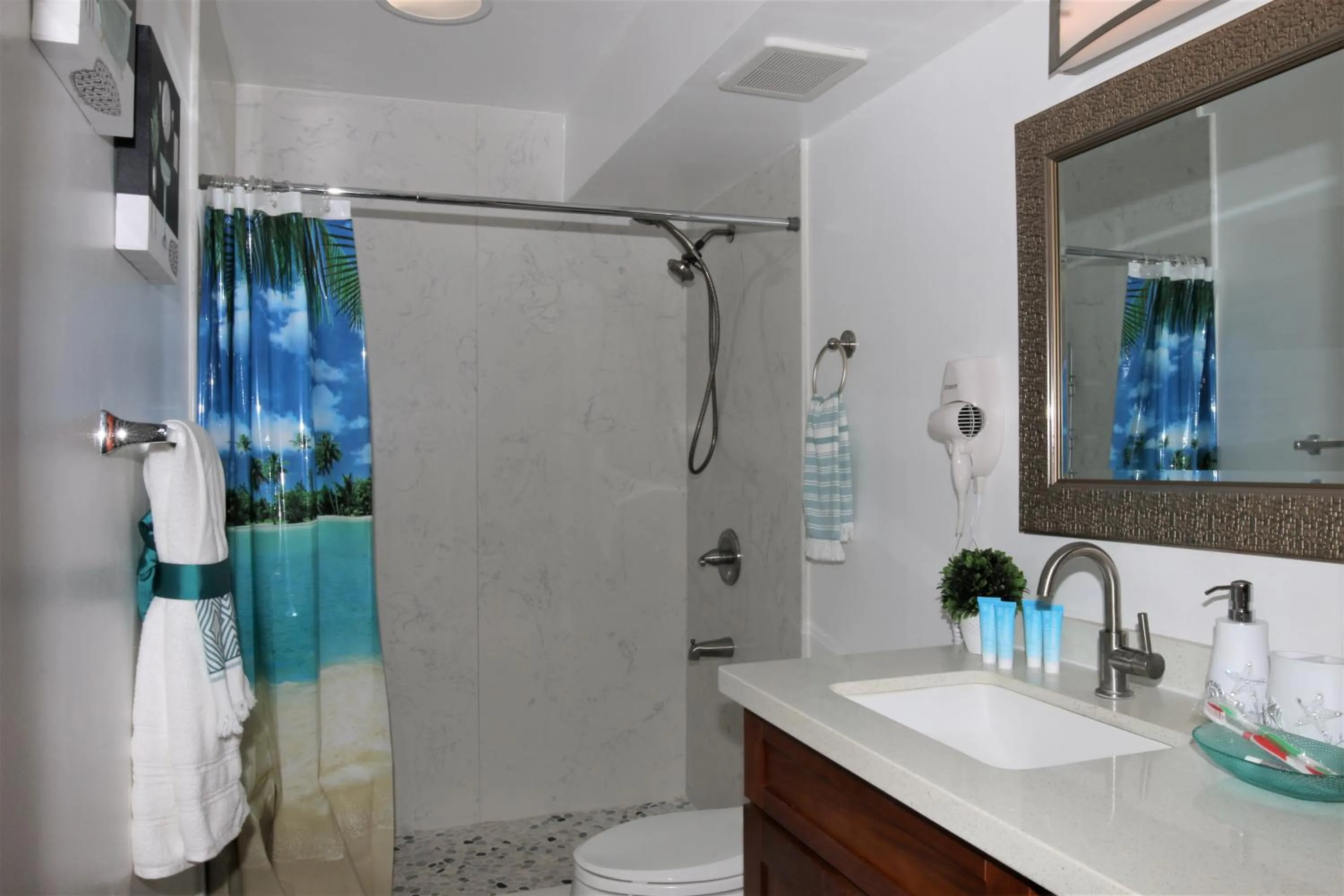 Bathroom in Cozy 2beds,2baths, free parking at Waikiki Beach