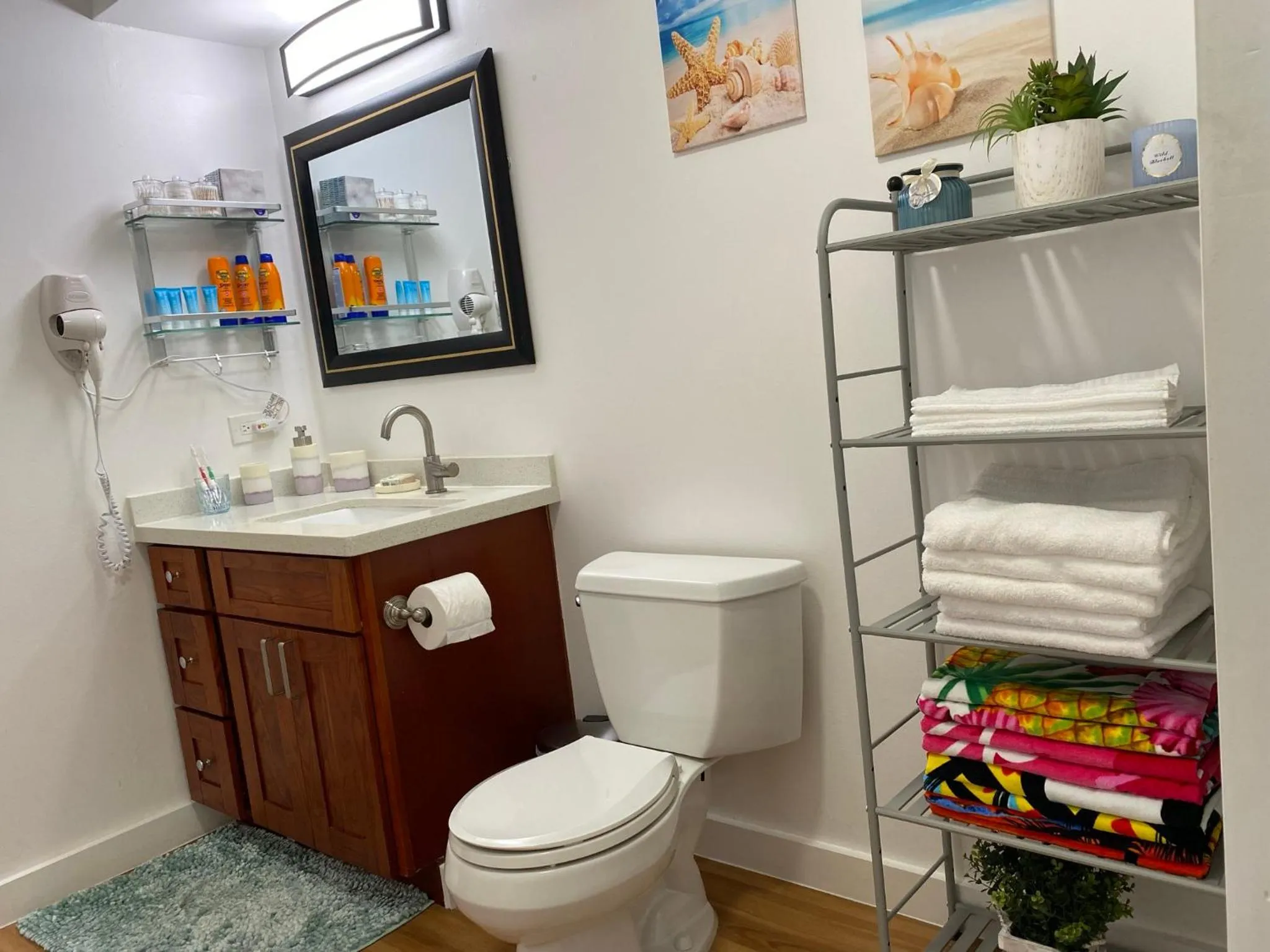 Toilet in Cozy 2beds,2baths, free parking at Waikiki Beach