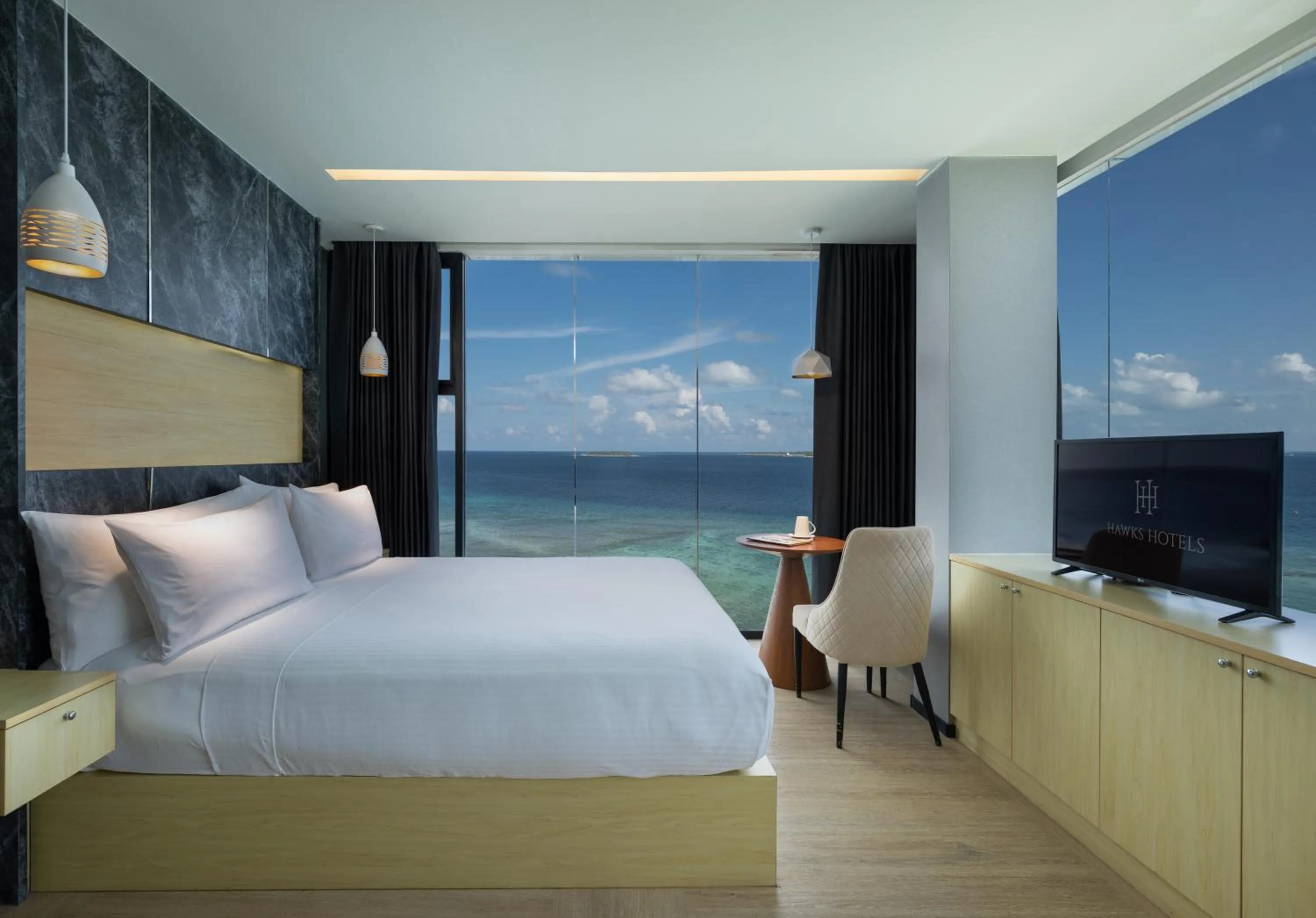 Bedroom, Bed in Swarn by Hawks Hotels Kamadhoo Baa Atoll