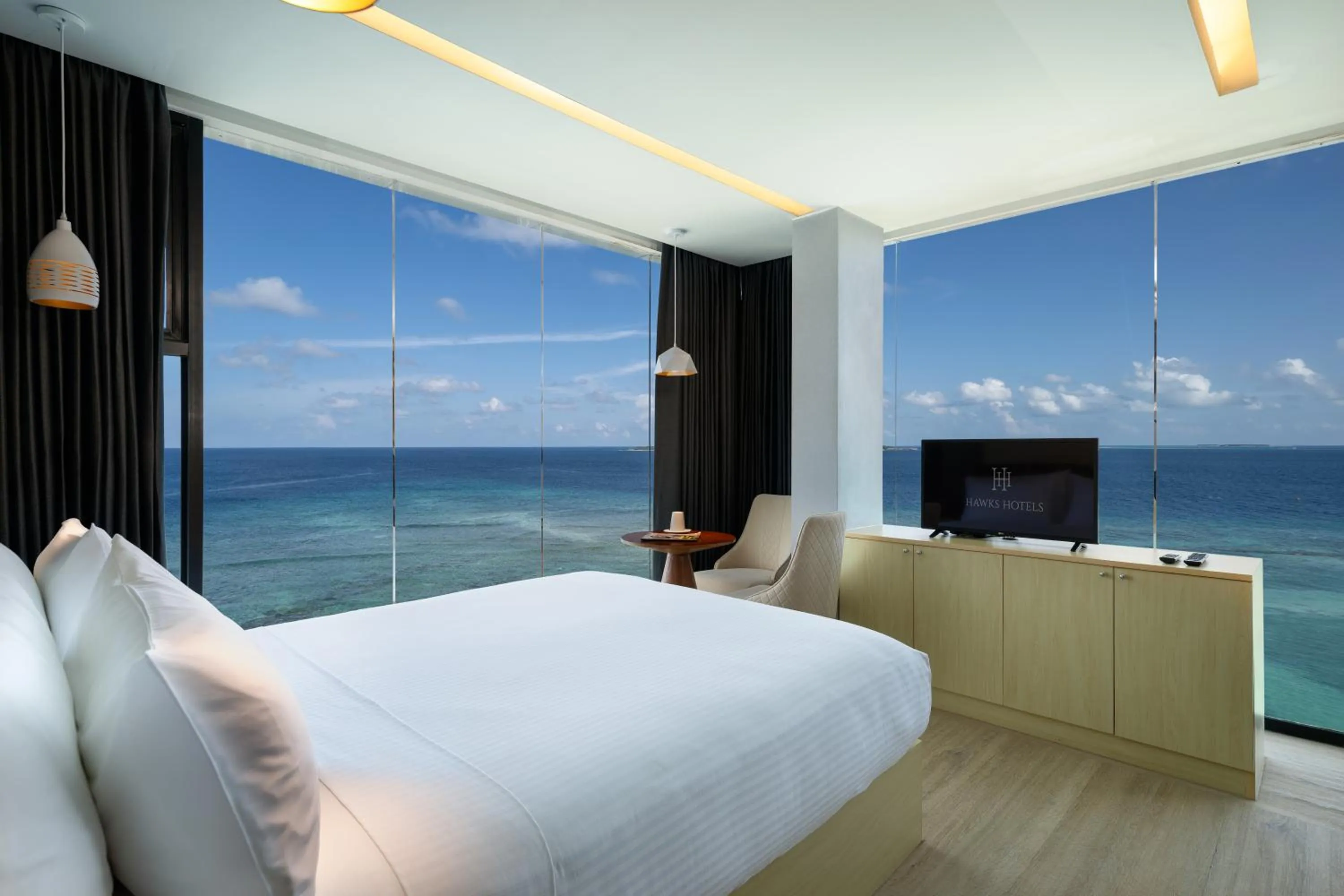 Bedroom, Bed in Swarn by Hawks Hotels Kamadhoo Baa Atoll