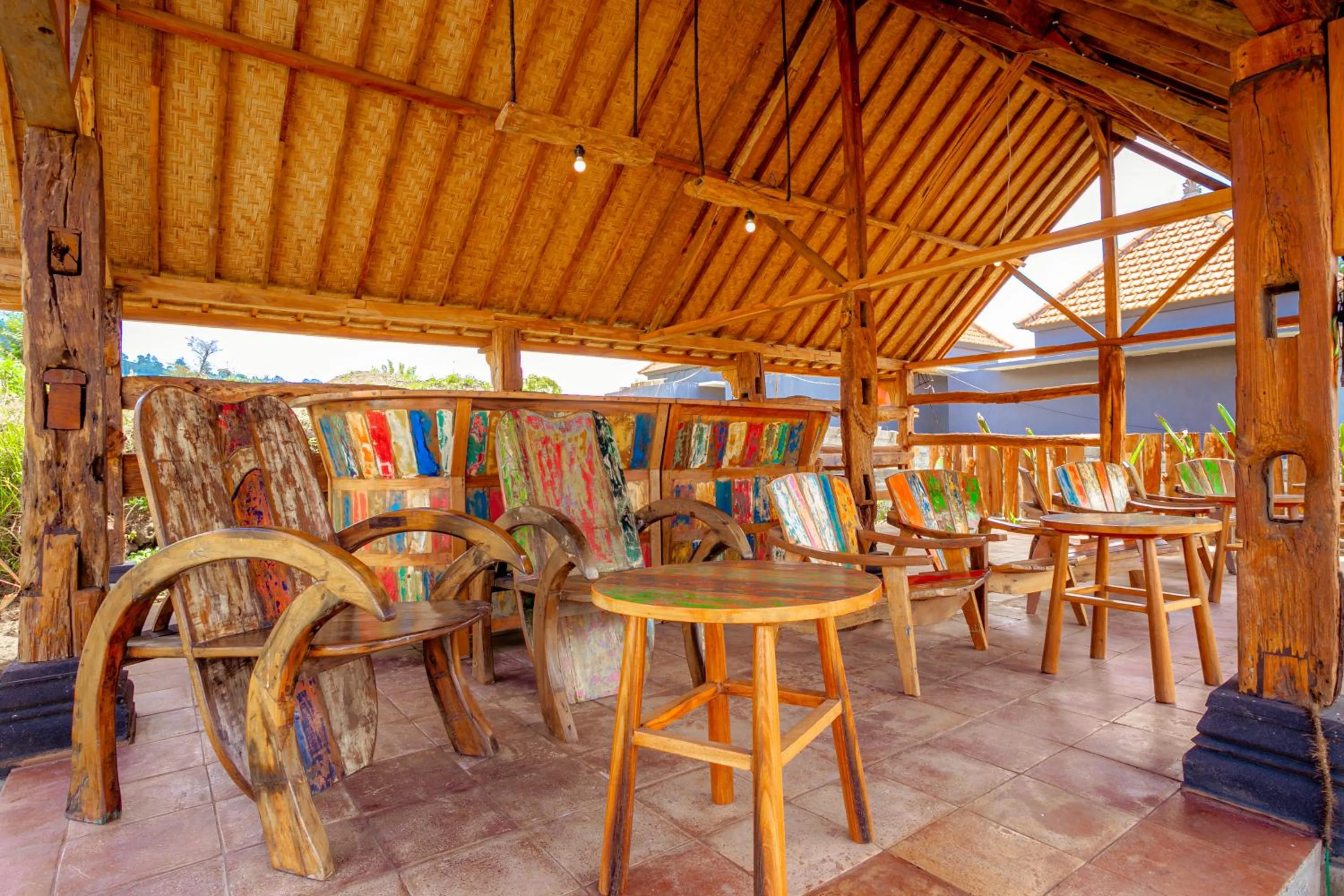 Seating area in Segara Camp Kintamani