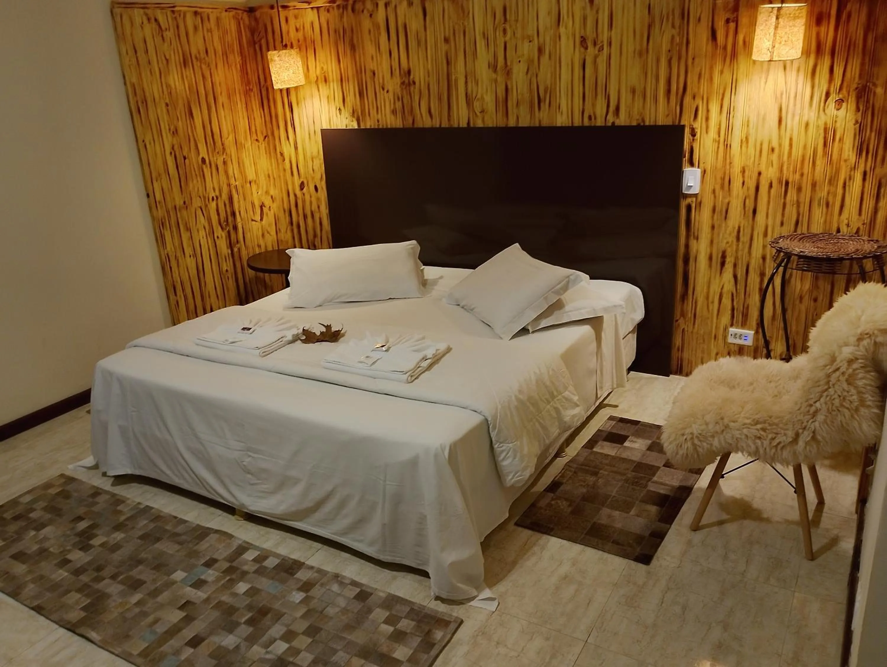 Bed in Pousada Le Lieu