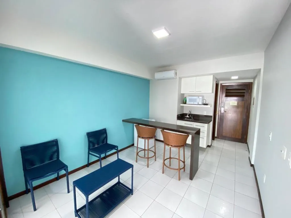 Kitchen or kitchenette in Araçá Praia Flat - Ponta Negra