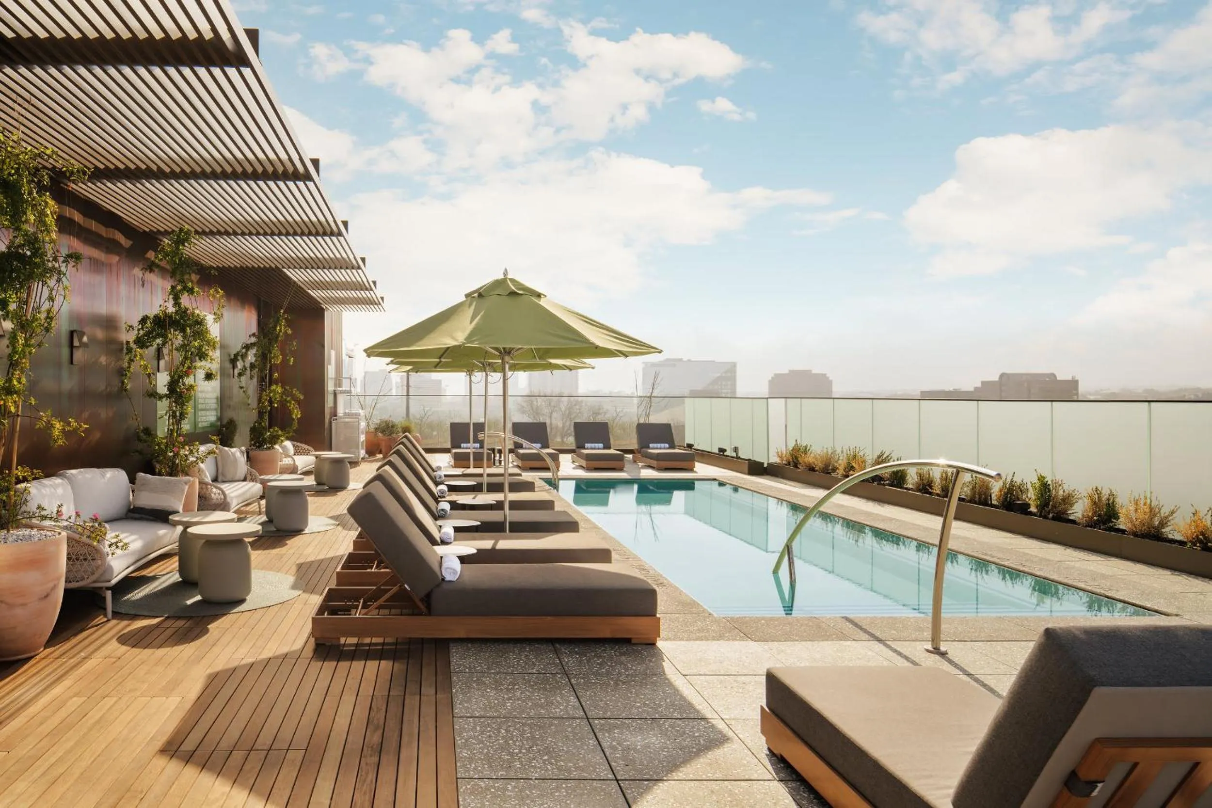 Pool view in The Loren Hotel Austin