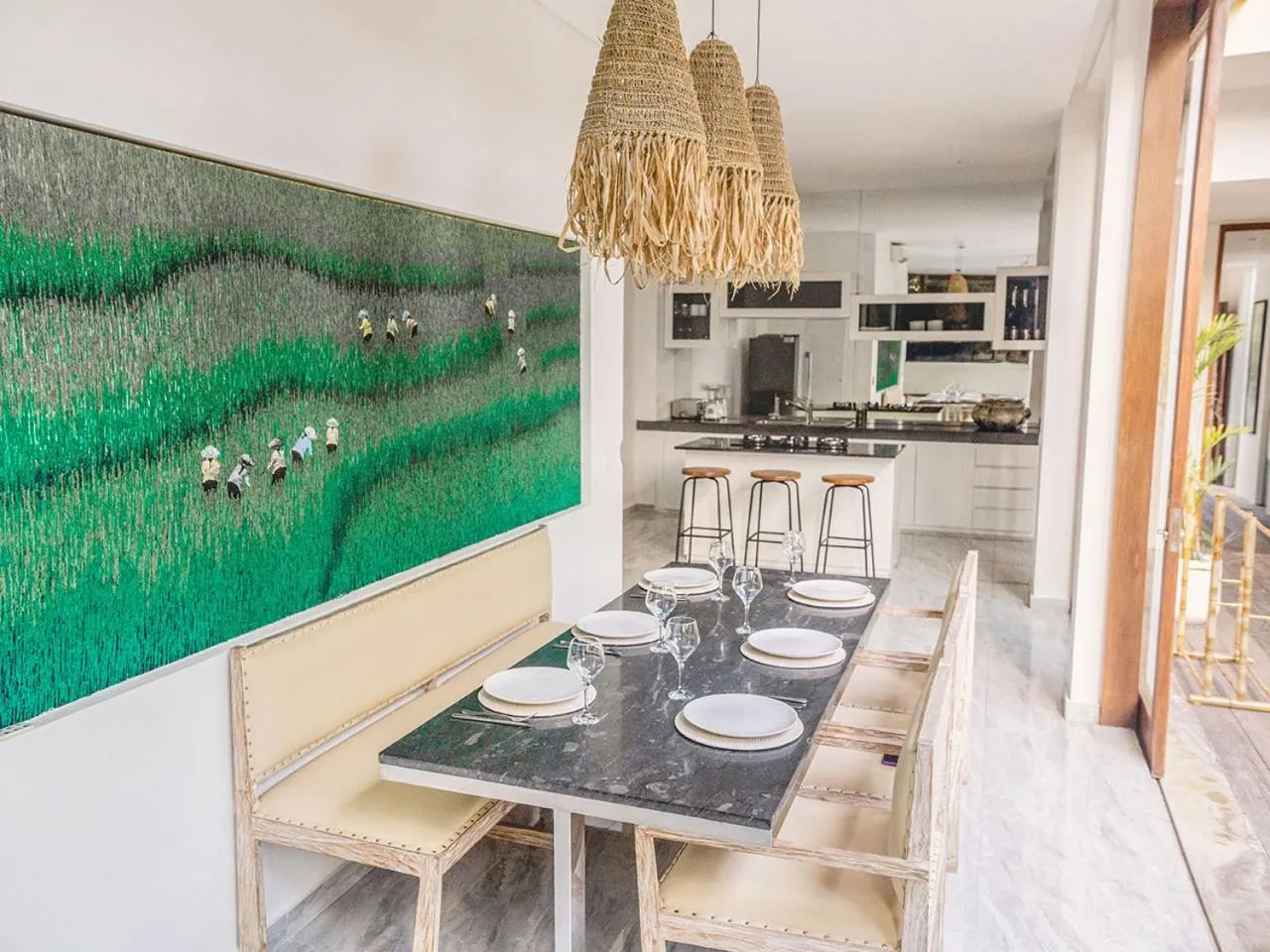 Kitchen or kitchenette in AB Villa & Apartments