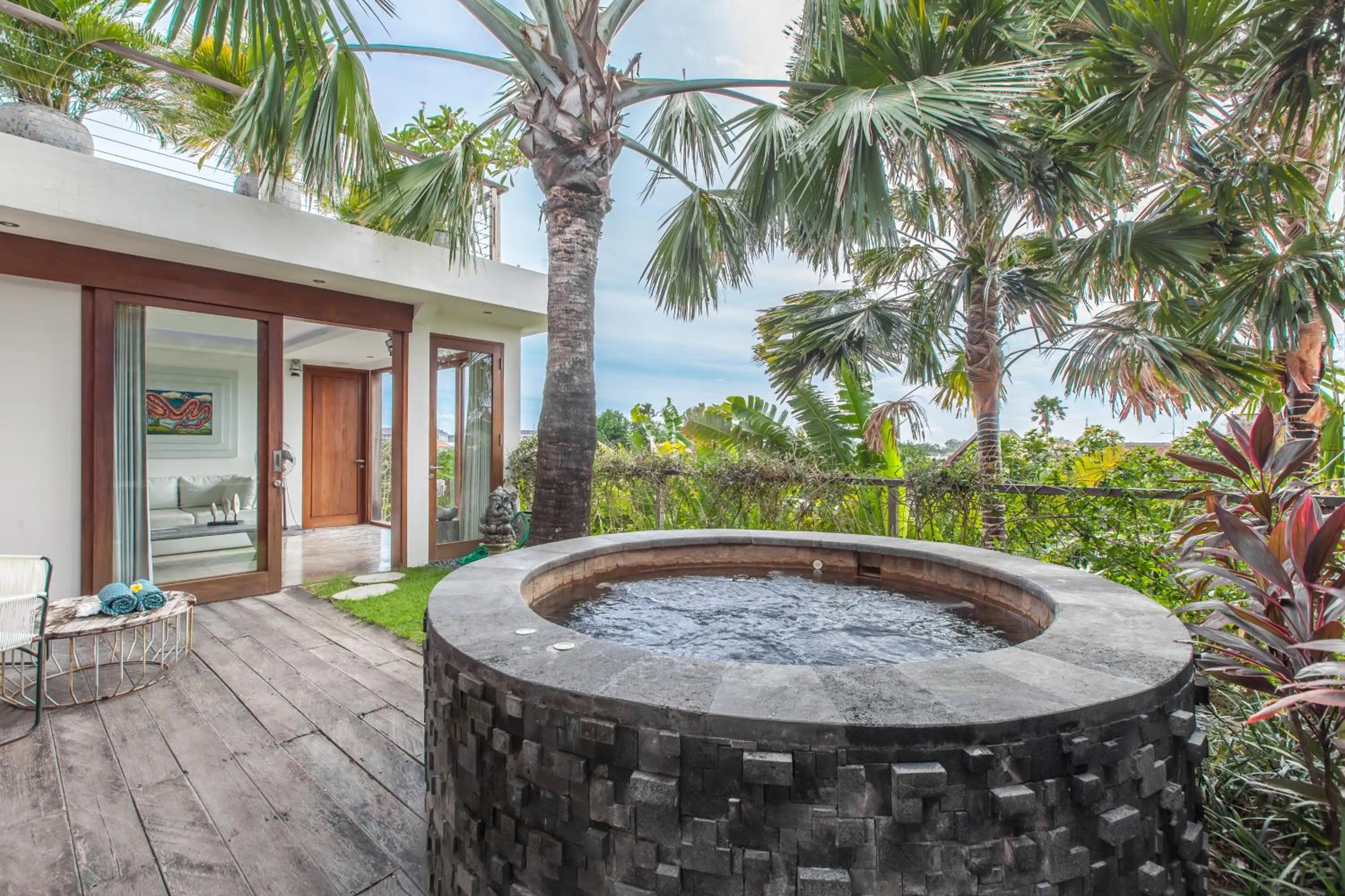 Patio in AB Villa & Apartments