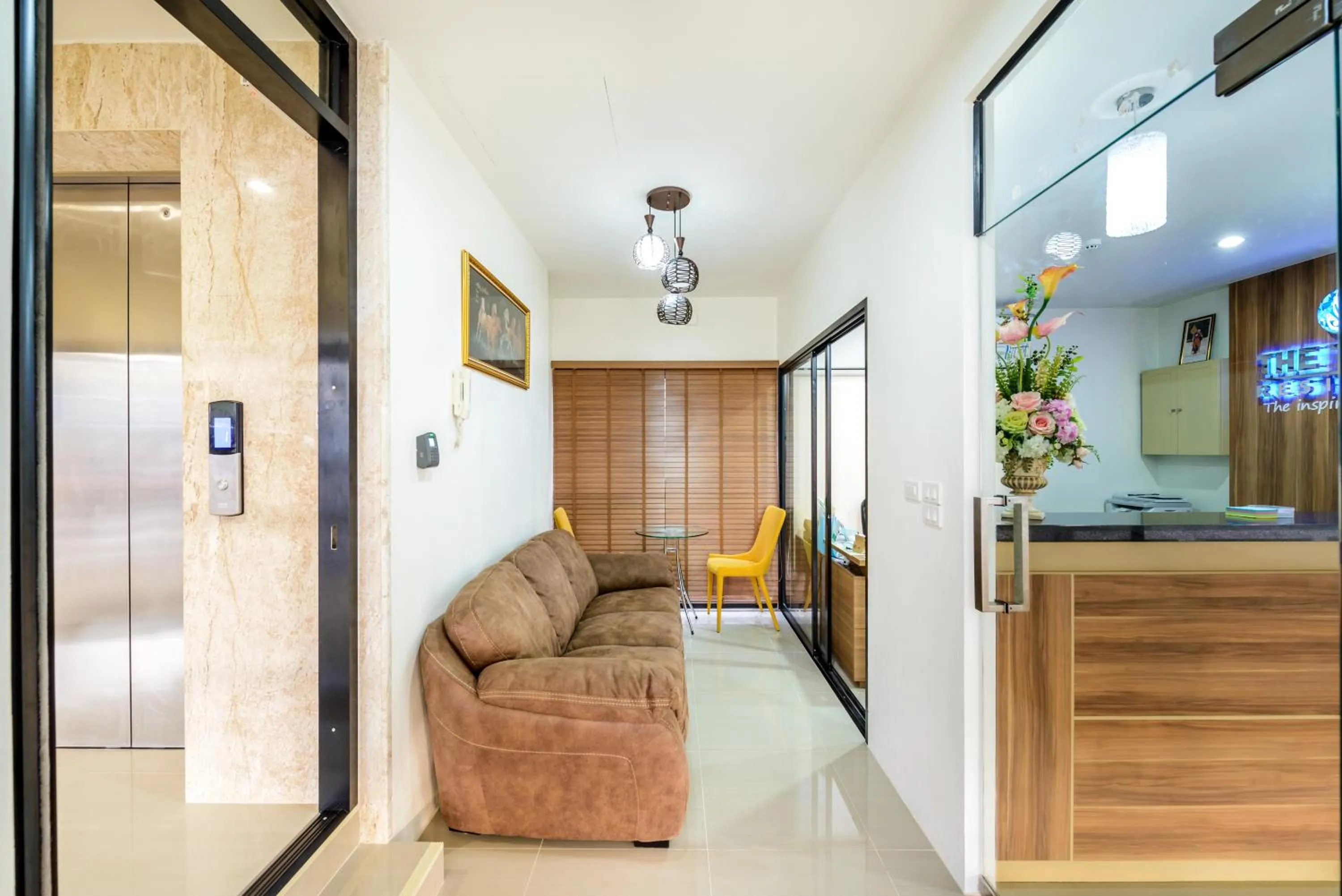 Lobby or reception in The Topaz Residence Phuket Town