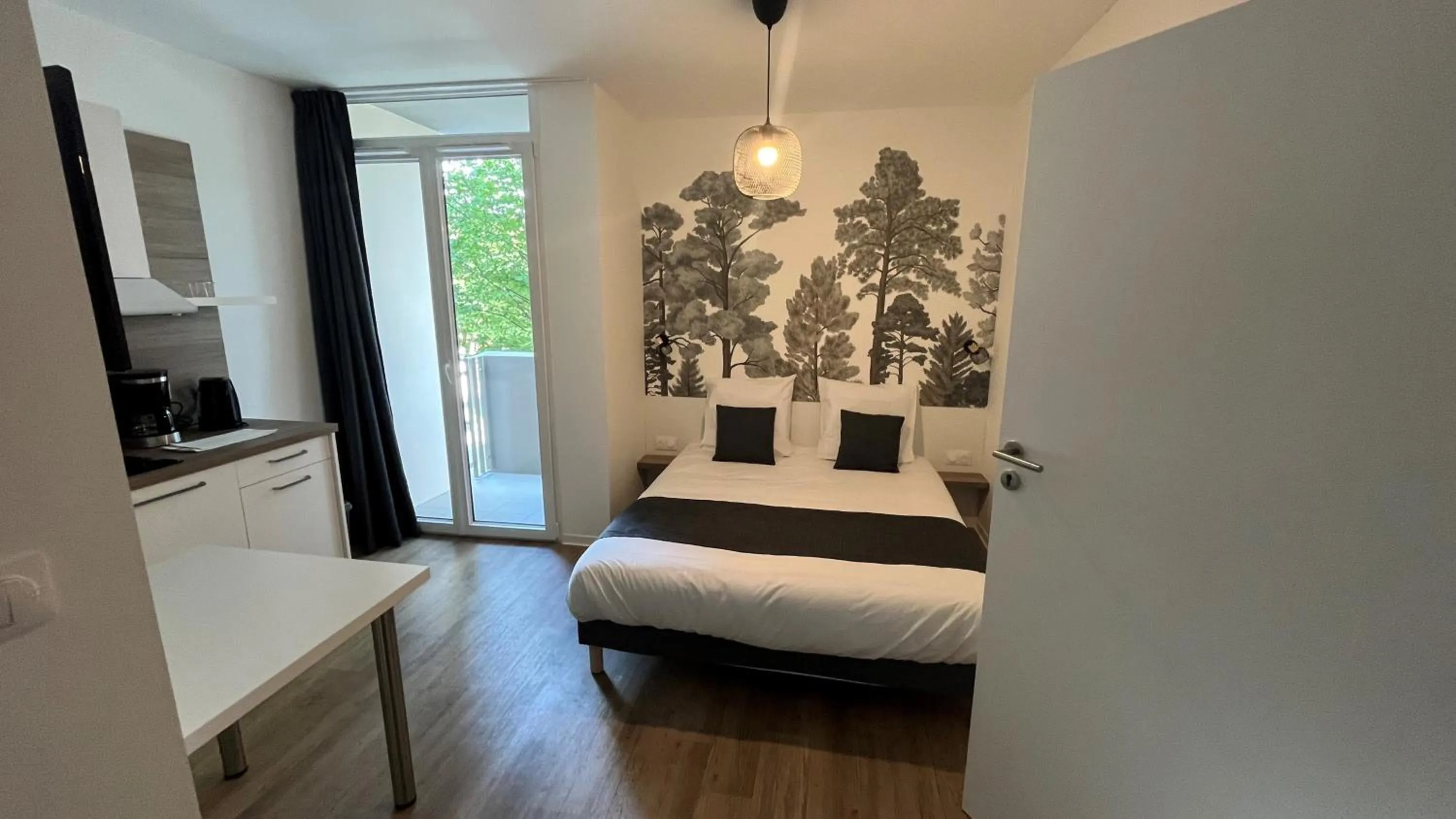 Bed in Lagrange Apart Hôtel Mulhouse Saint Sauveur