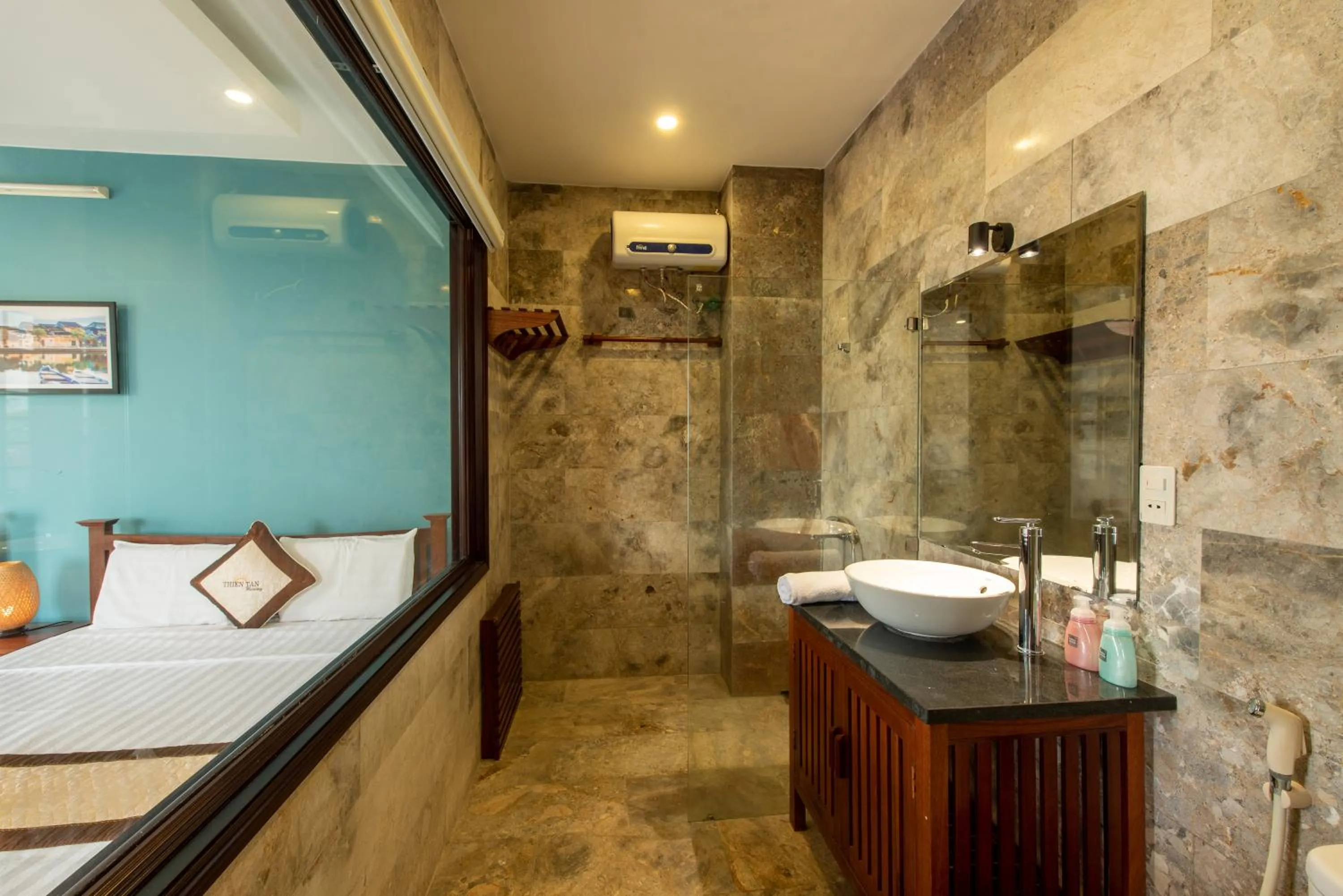Shower in Thien Tan Villa with Private Pool