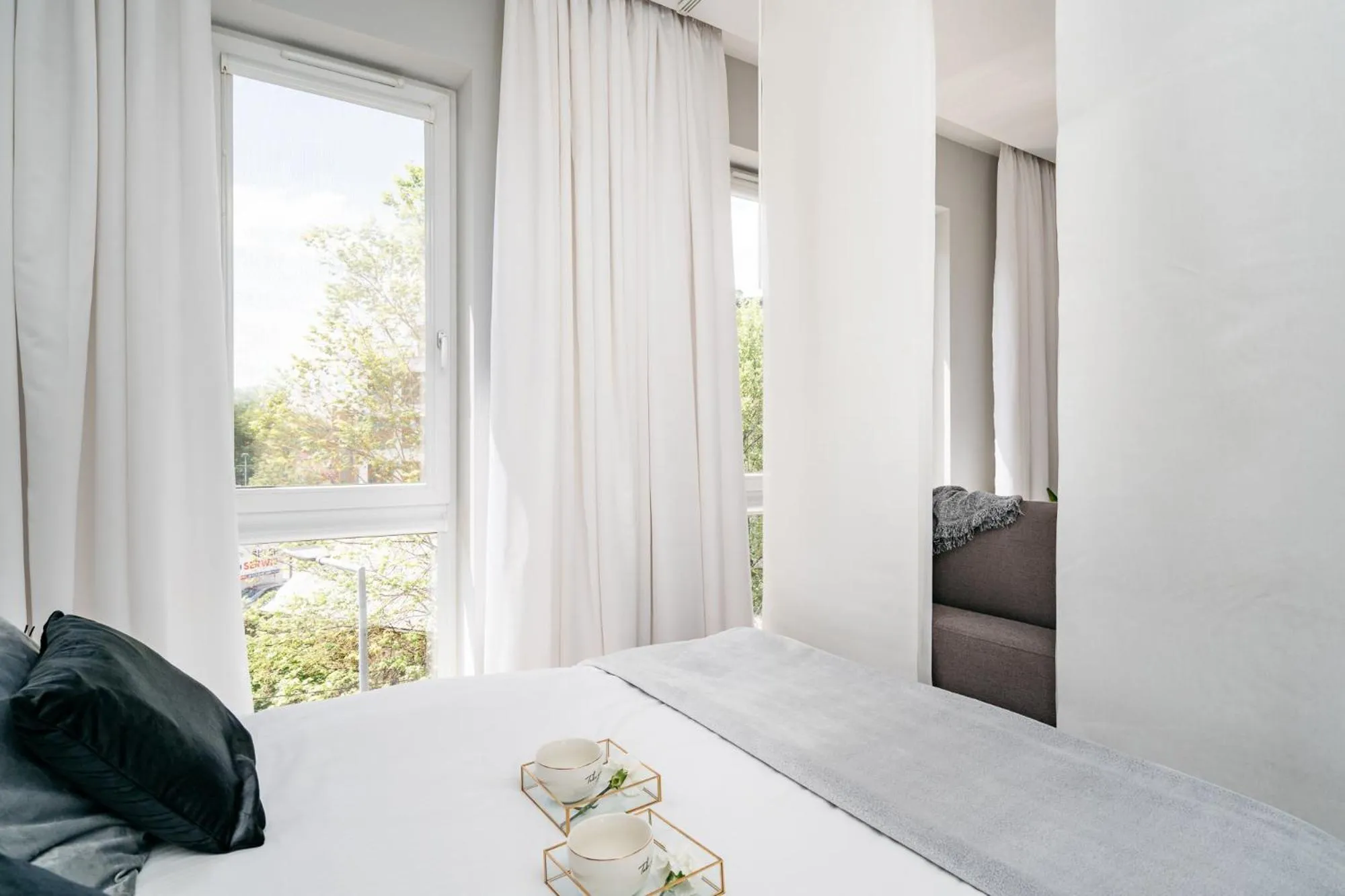 Bedroom, Bed in Bright Apartments - LoftAffair