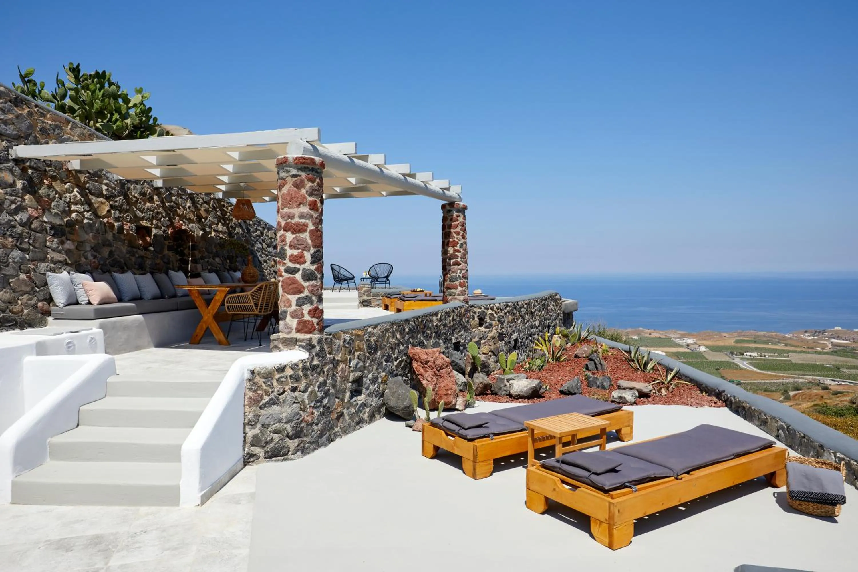 Patio in El Verano Suites