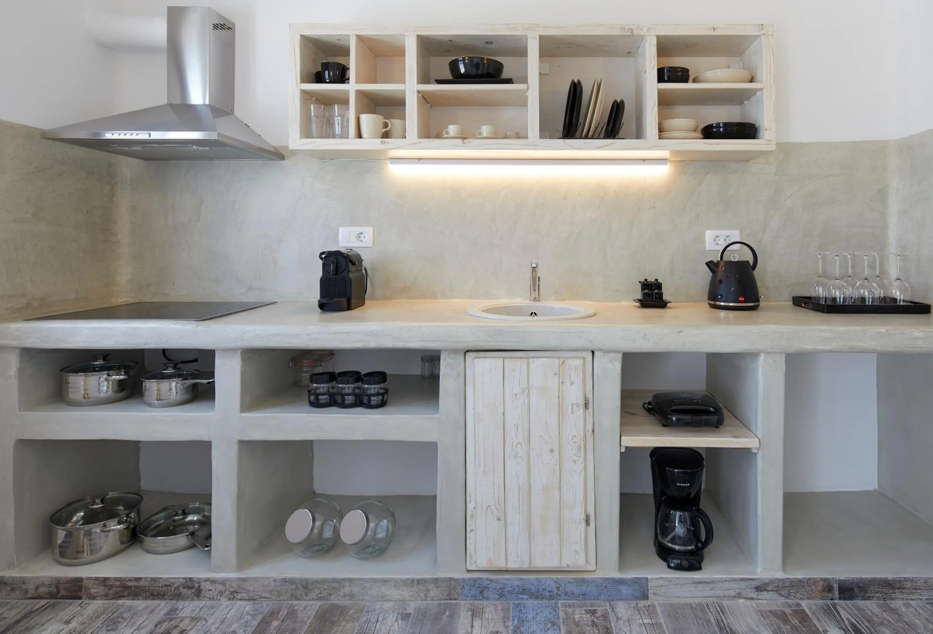 kitchen in El Verano Suites