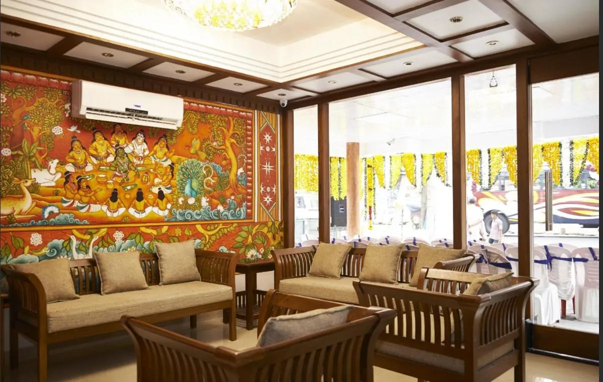 Lobby or reception in Srivar Hotels