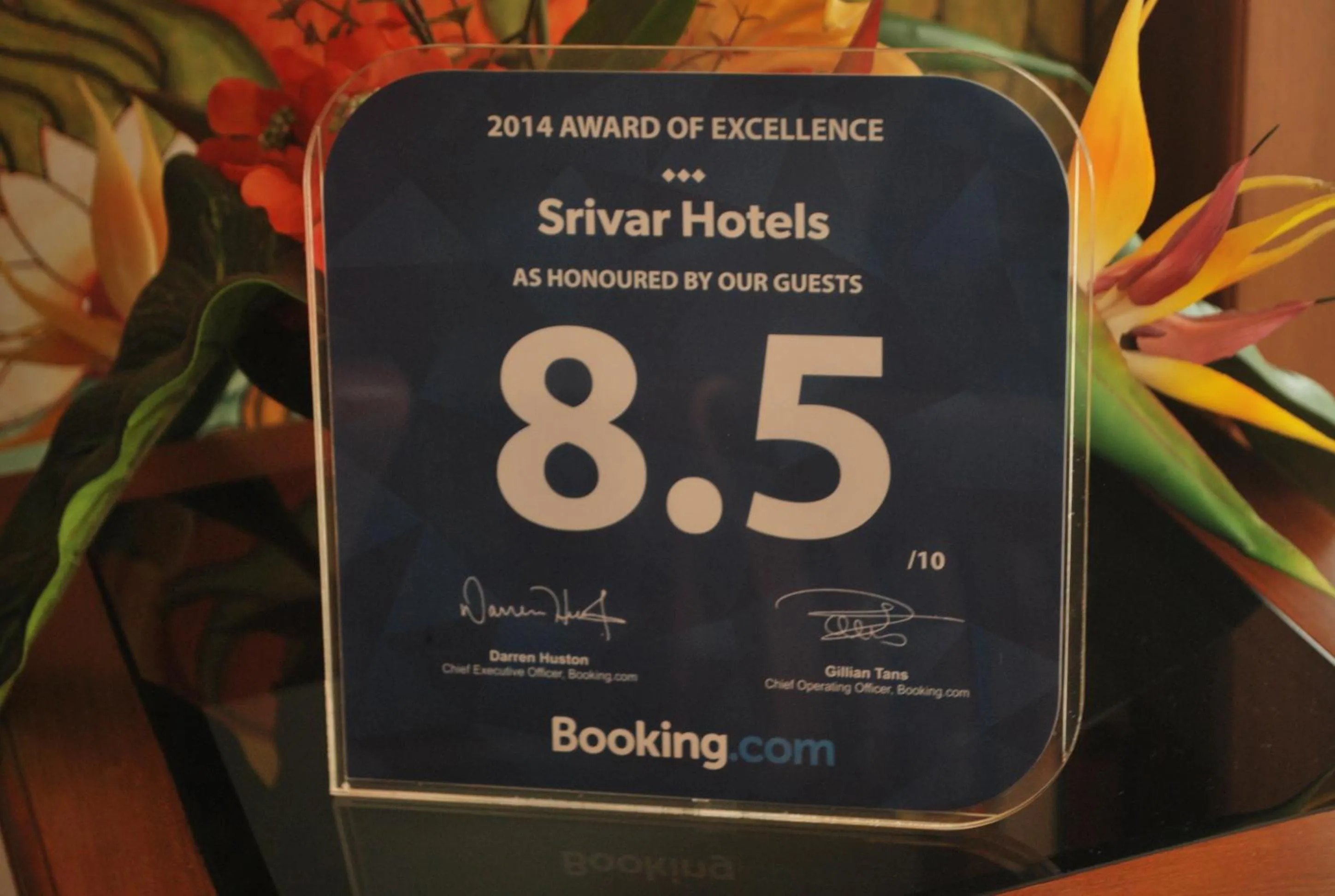 Certificate/Award in Srivar Hotels