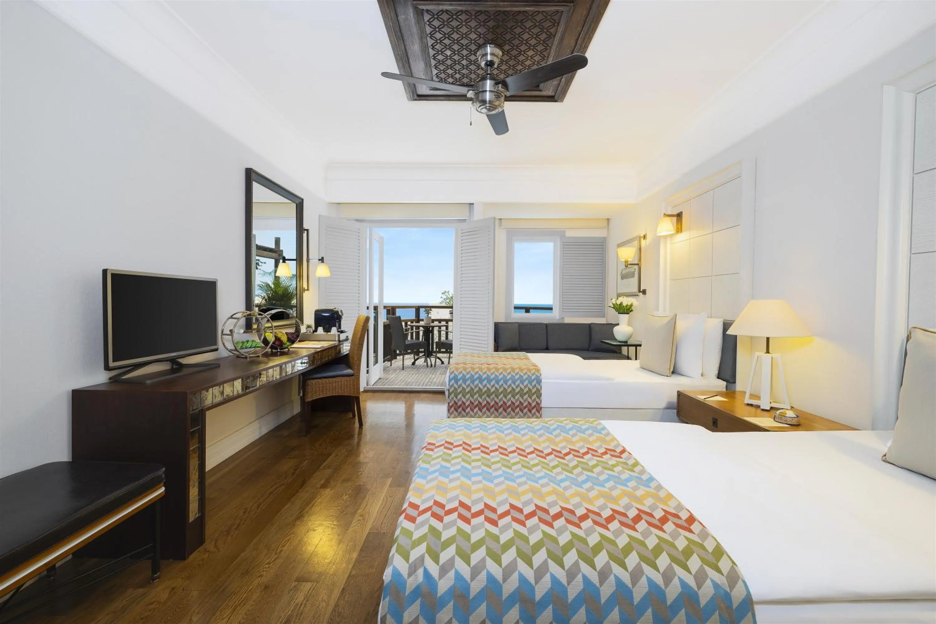 Communal lounge/ TV room, Bed in Kempinski Hotel Barbaros Bay Bodrum